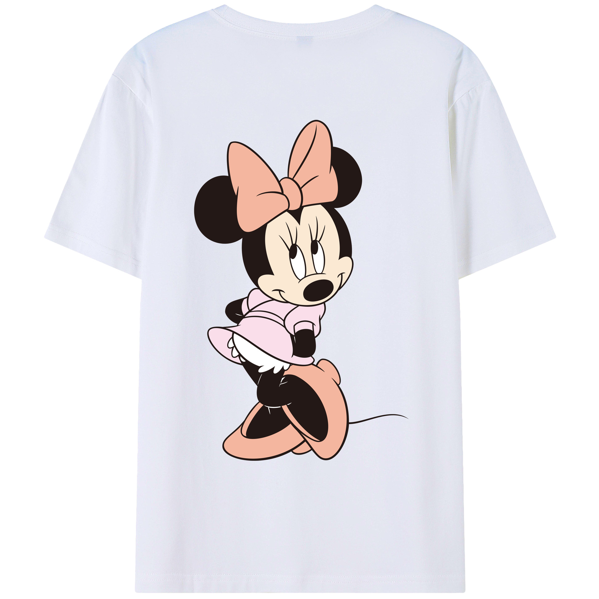 （画像用） ミッキーマウス Mickey Mouse レディース半袖Tシャツ(バックプリント)