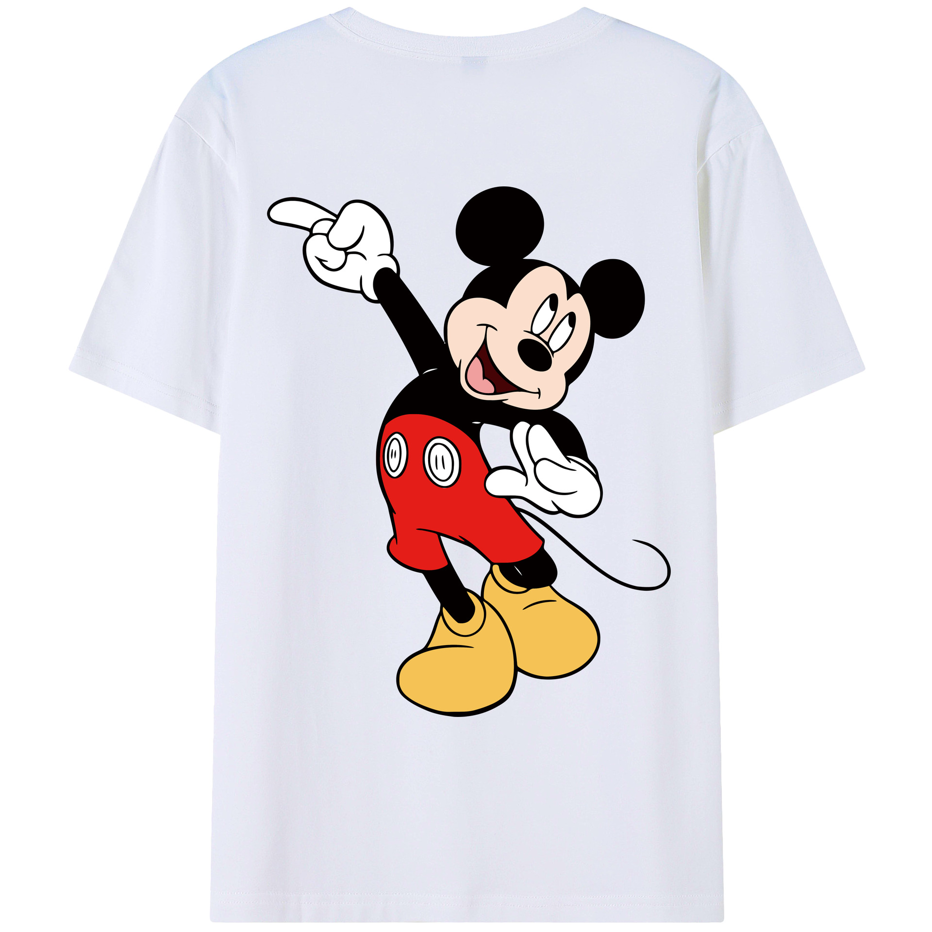 ミッキーマウス Mickey Mouse レディース半袖Tシャツ(バックプリント)