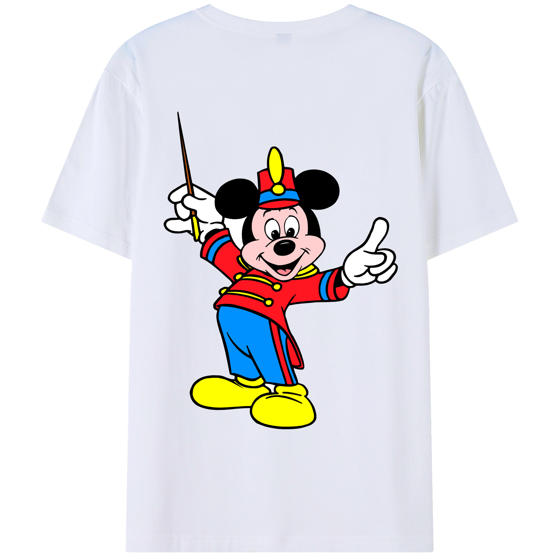 ミッキーマウス Mickey Mouse レディース半袖Tシャツ(バックプリント)