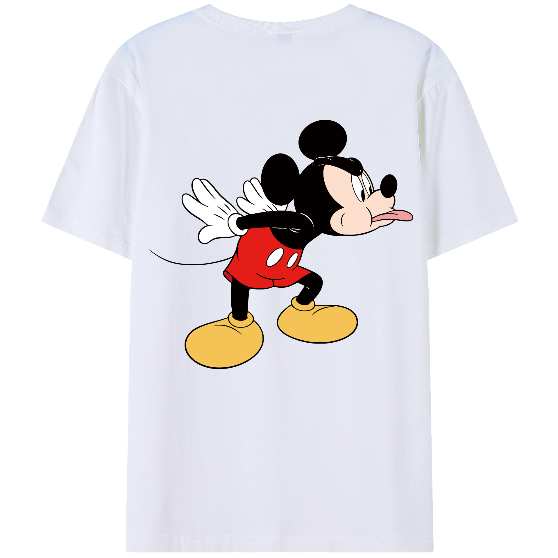 ミッキーマウス Mickey Mouse レディース半袖Tシャツ(バックプリント)