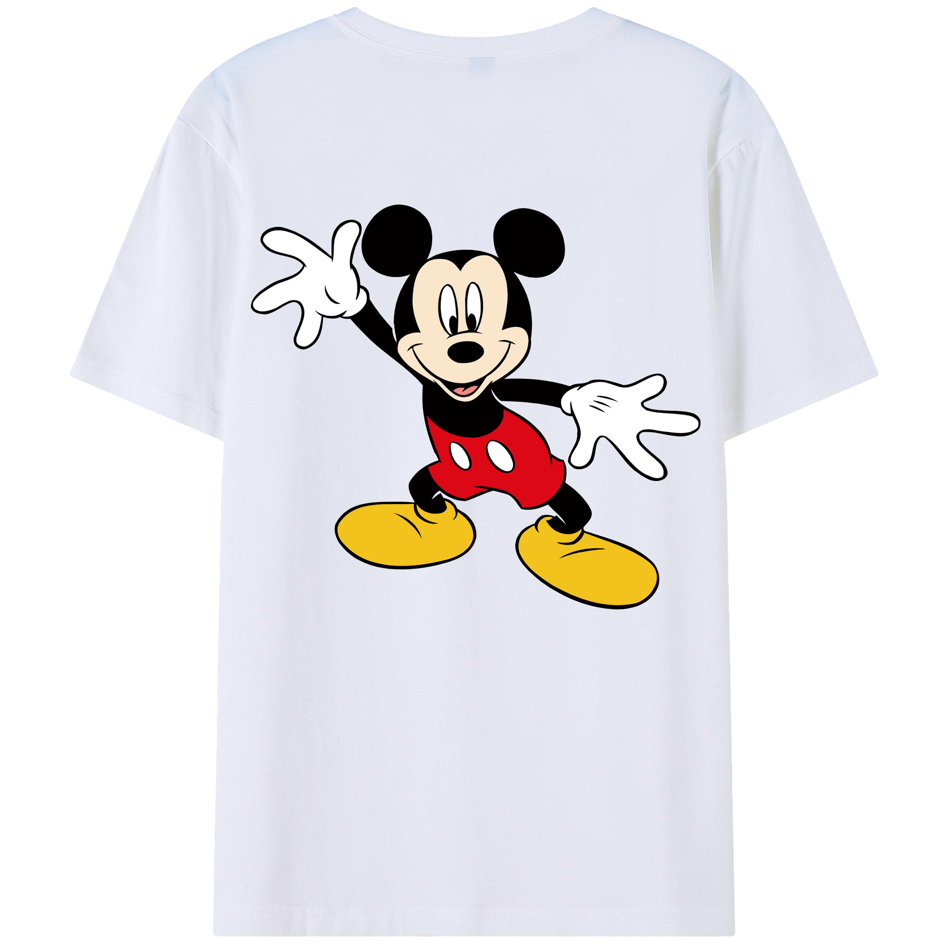 ミッキーマウス Mickey Mouse レディース半袖Tシャツ(バックプリント)