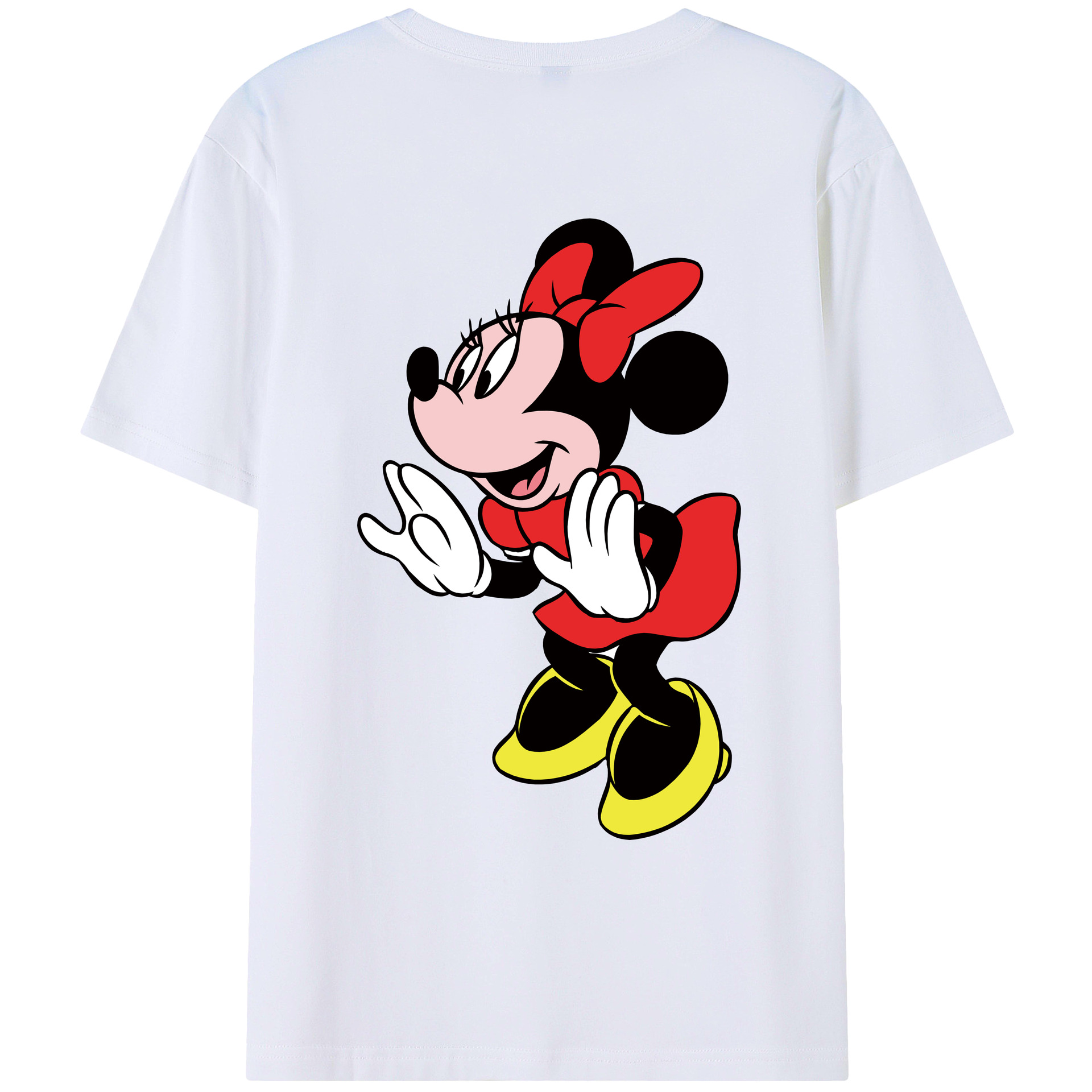 （画像用） ミッキーマウス Mickey Mouse レディース半袖Tシャツ(バックプリント)