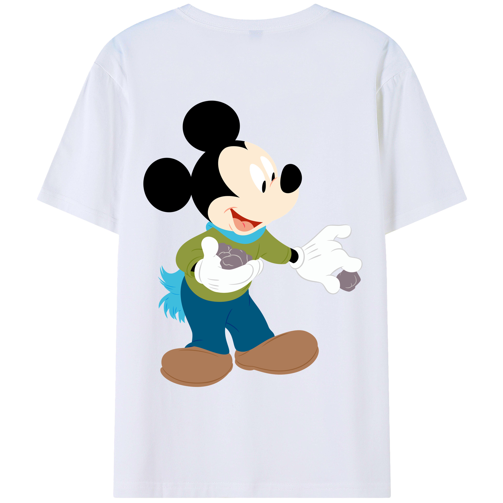 （画像用） ミッキーマウス Mickey Mouse レディース半袖Tシャツ(バックプリント)