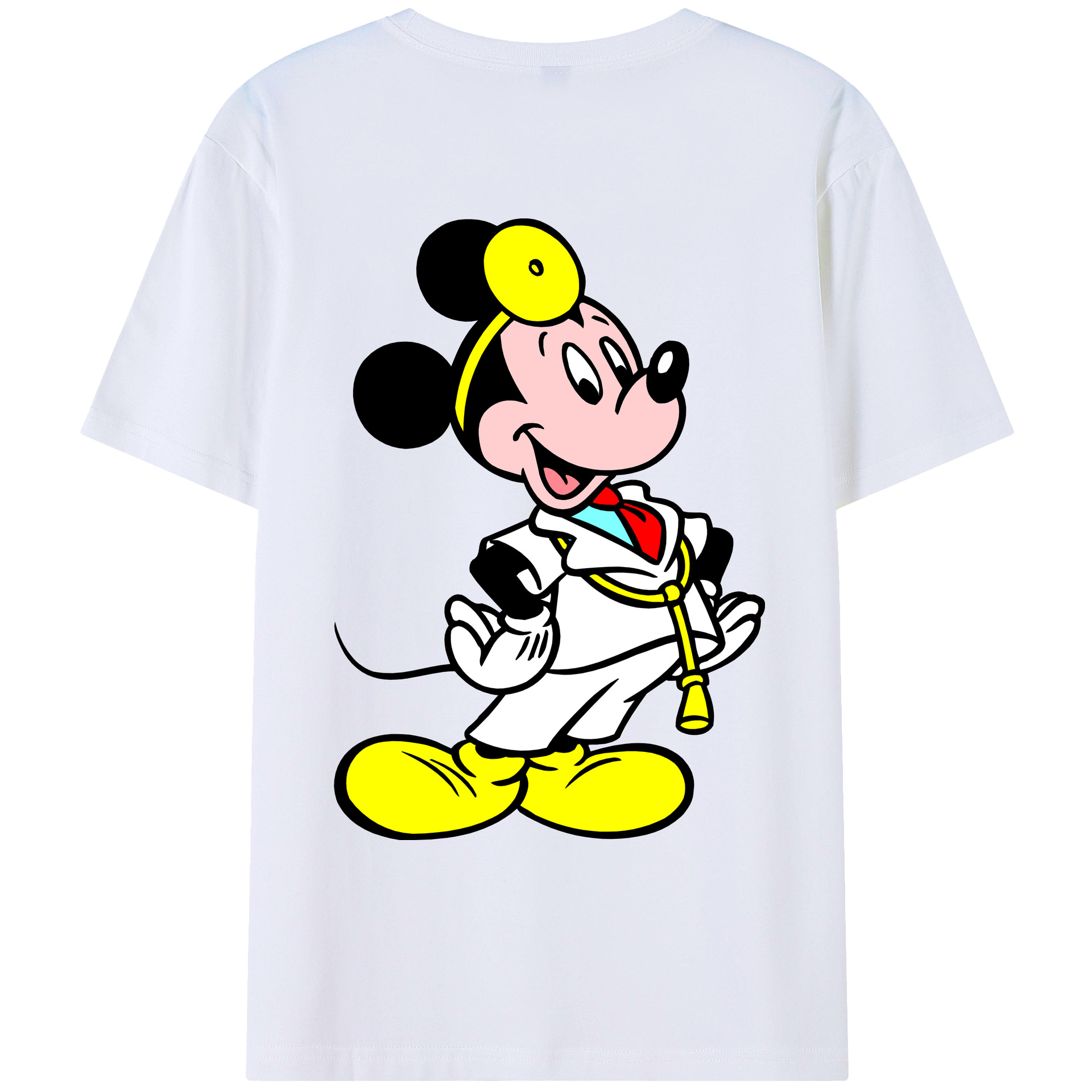 （画像用） ミッキーマウス Mickey Mouse レディース半袖Tシャツ(バックプリント)