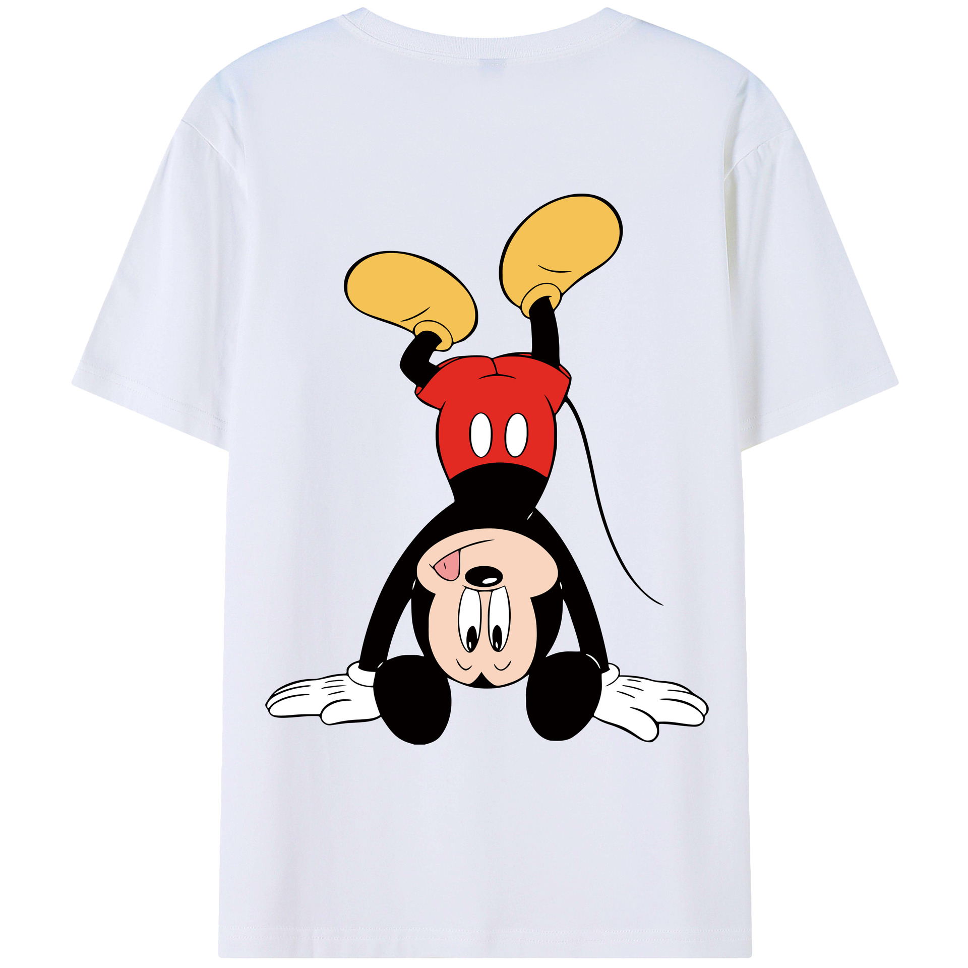 （画像用） ミッキーマウス Mickey Mouse レディース半袖Tシャツ(バックプリント)