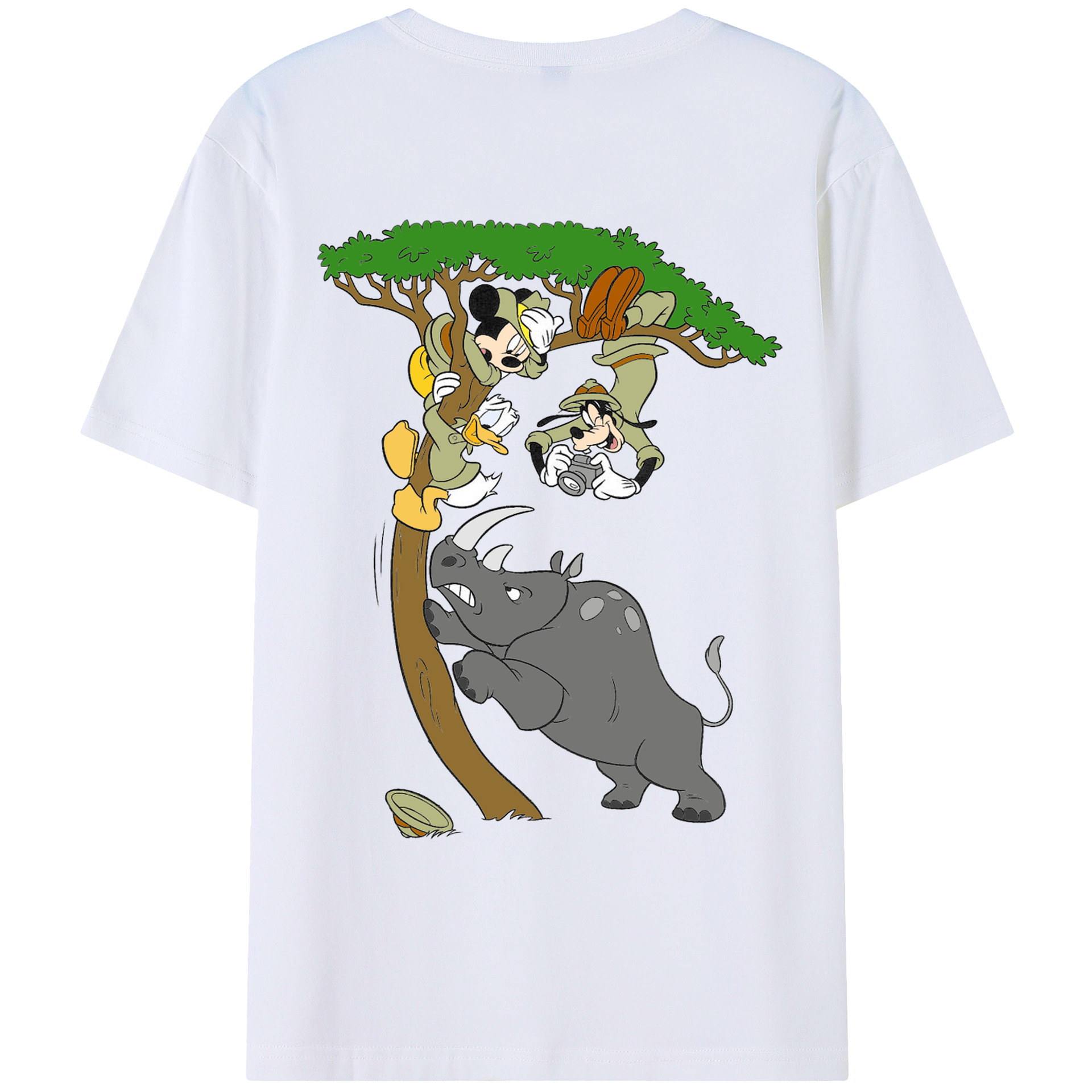 （画像用） ミッキーマウス Mickey Mouse レディース半袖Tシャツ(バックプリント)