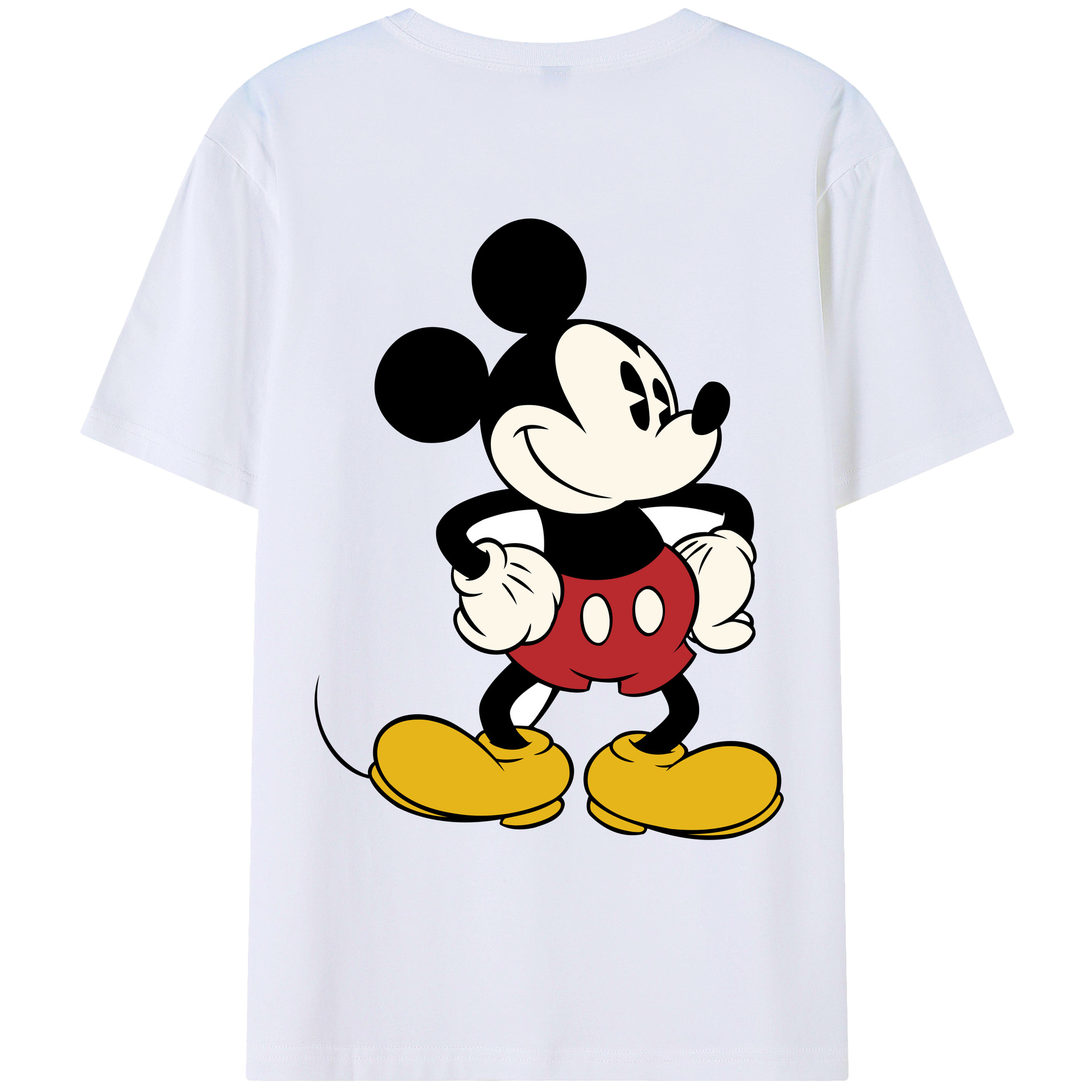 （画像用） ミッキーマウス Mickey Mouse レディース半袖Tシャツ(バックプリント)