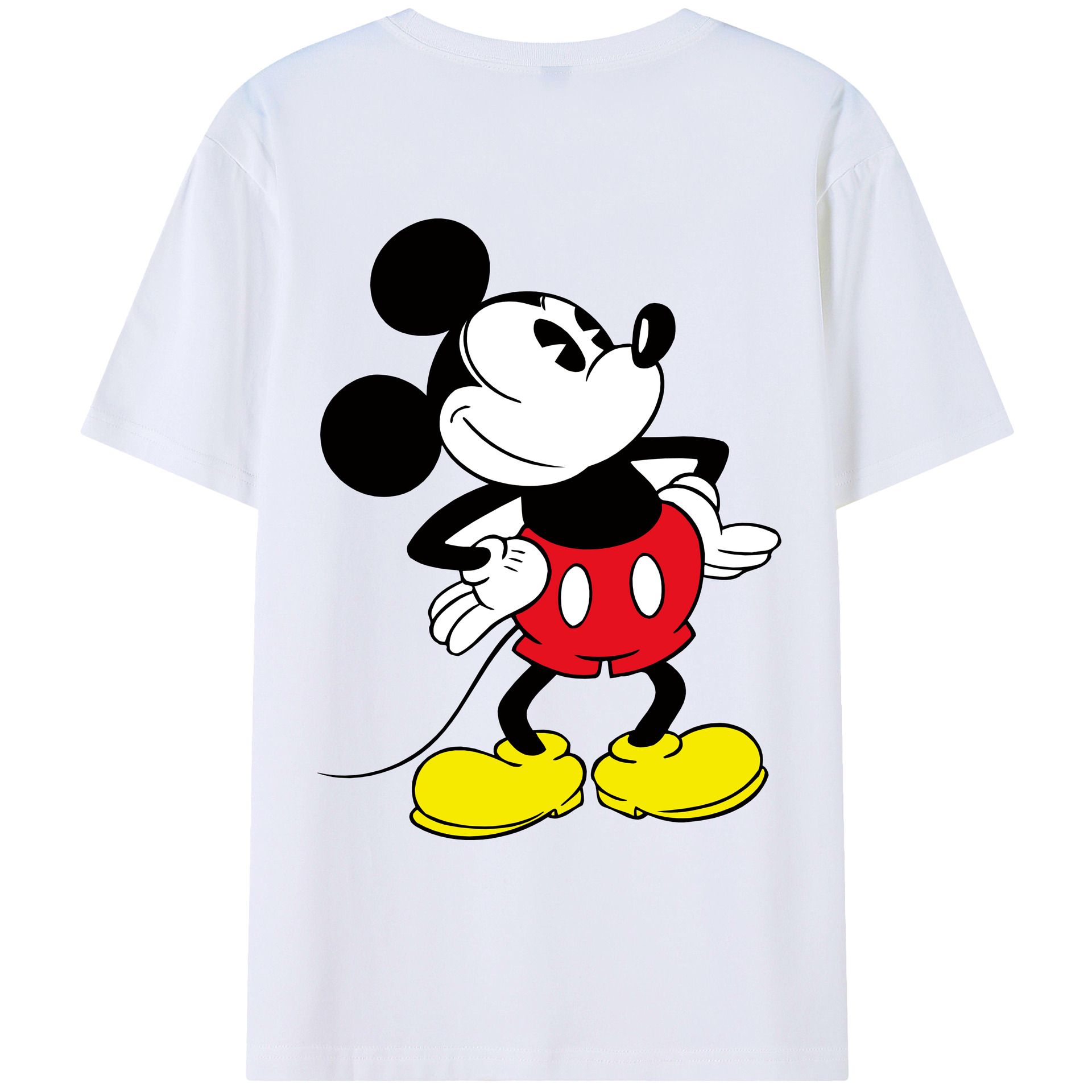 （画像用） ミッキーマウス Mickey Mouse レディース半袖Tシャツ(バックプリント)