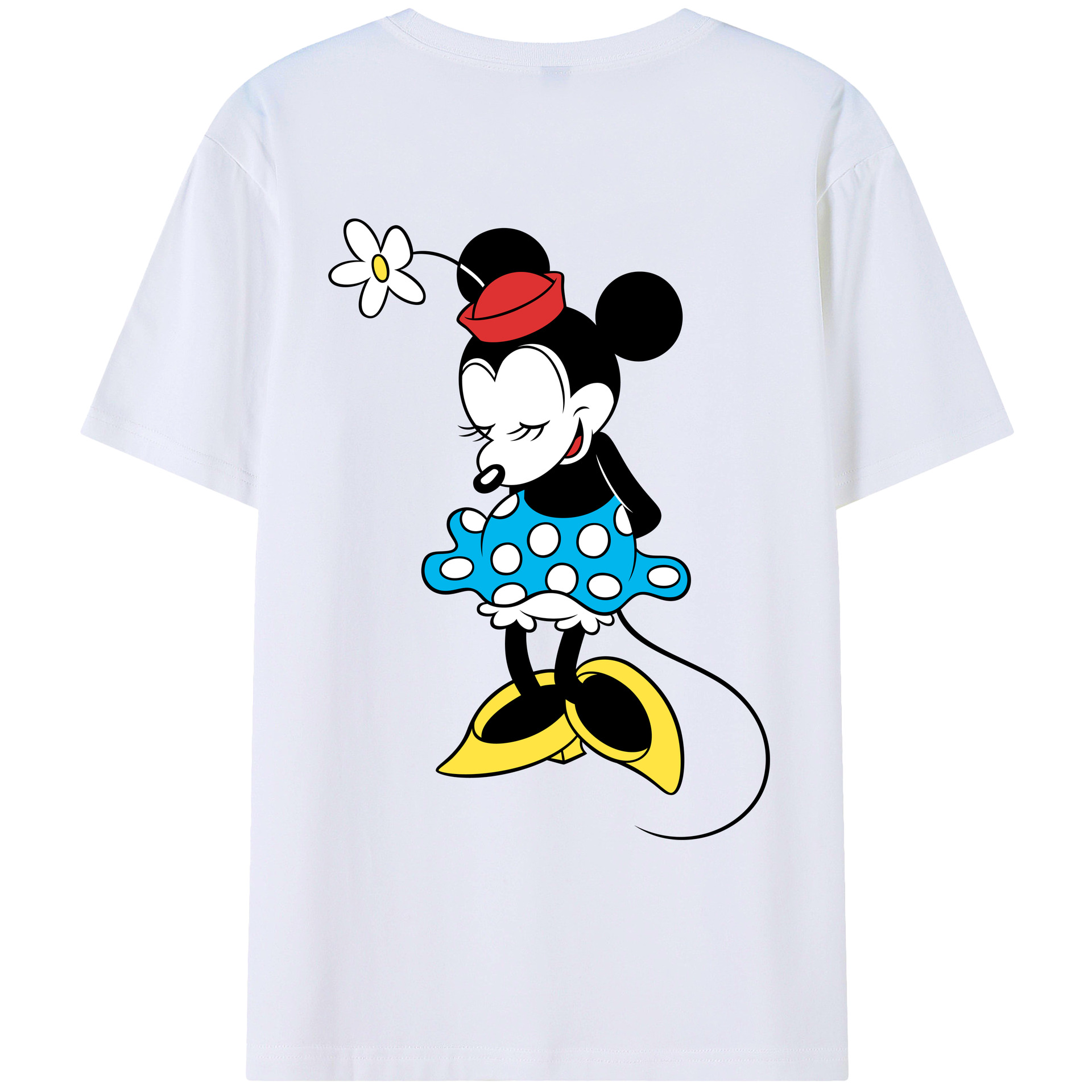 （画像用） ミッキーマウス Mickey Mouse レディース半袖Tシャツ(バックプリント)
