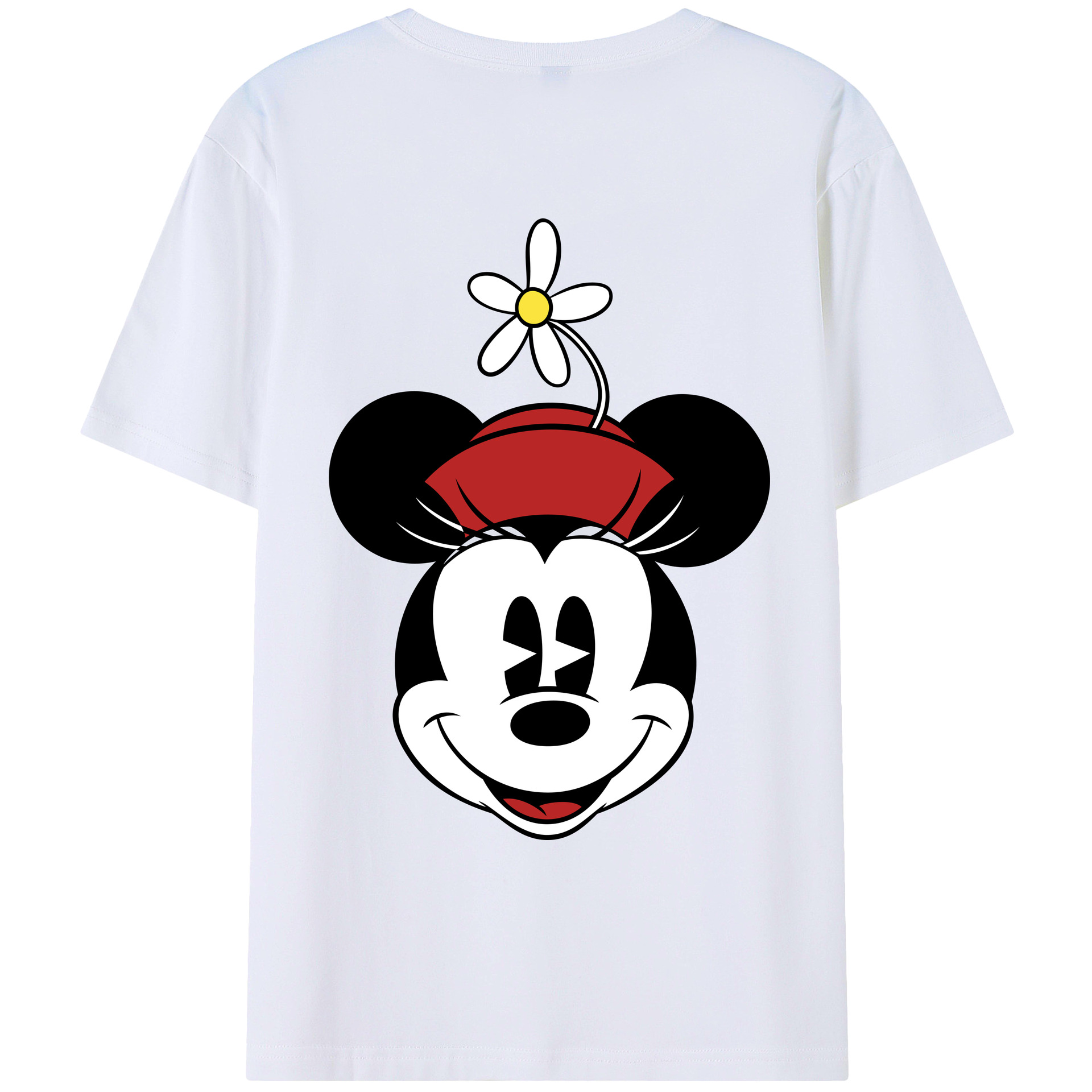 （画像用） ミッキーマウス Mickey Mouse レディース半袖Tシャツ(バックプリント)