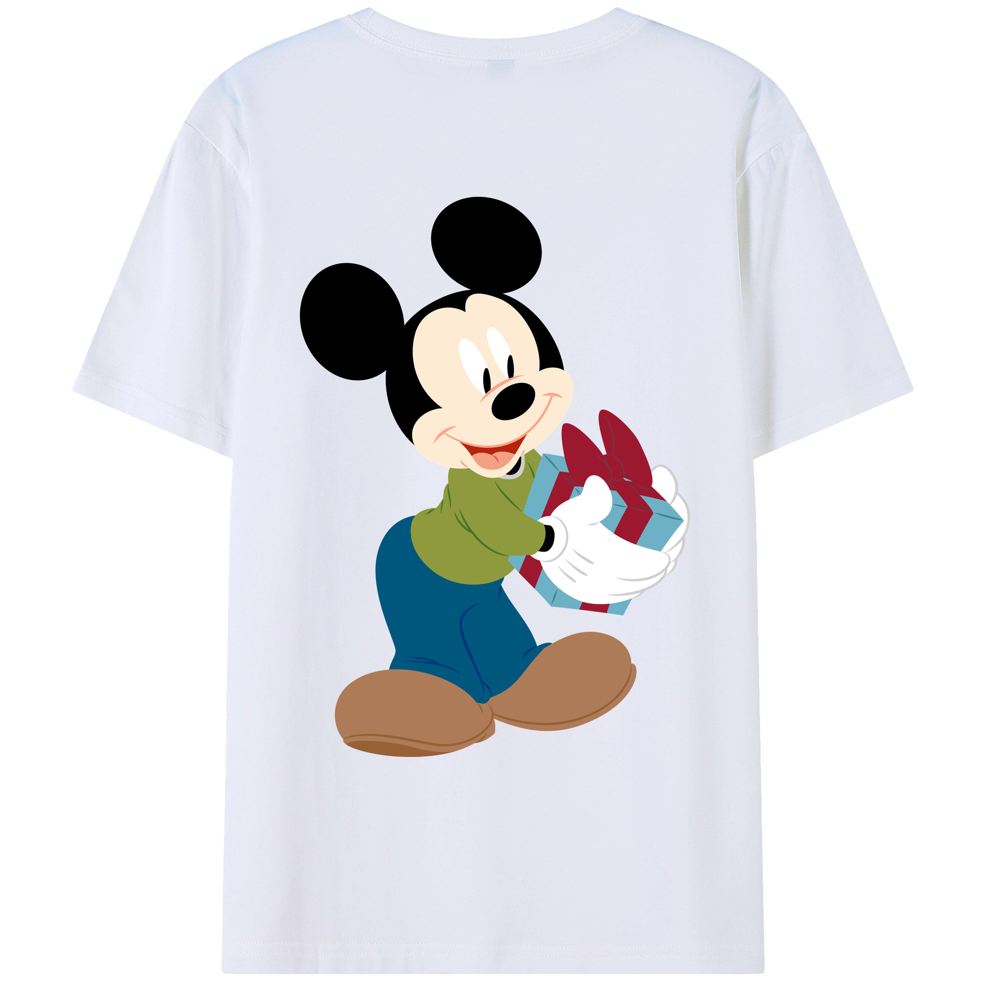 （画像用） ミッキーマウス Mickey Mouse レディース半袖Tシャツ(バックプリント)