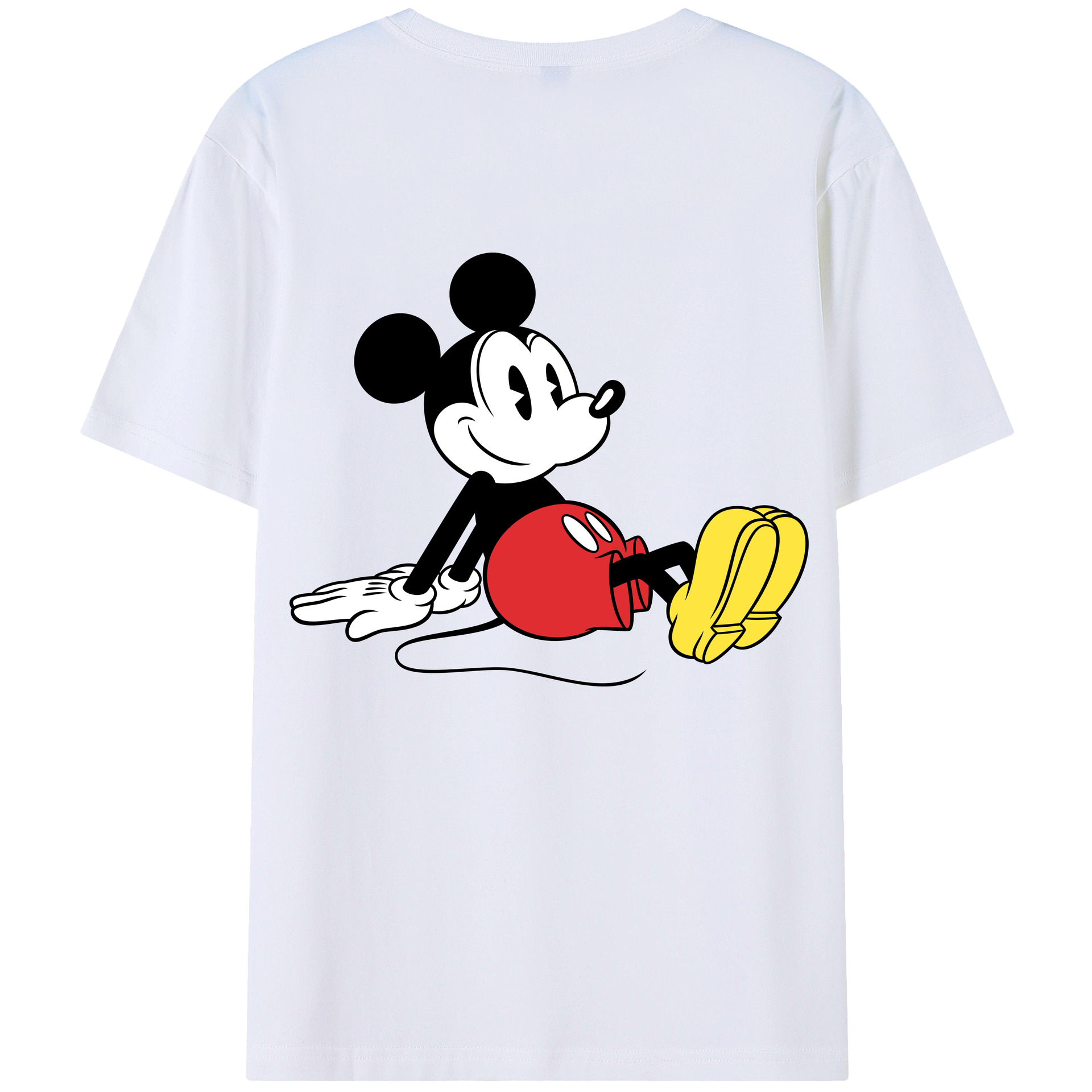 （画像用） ミッキーマウス Mickey Mouse レディース半袖Tシャツ(バックプリント)