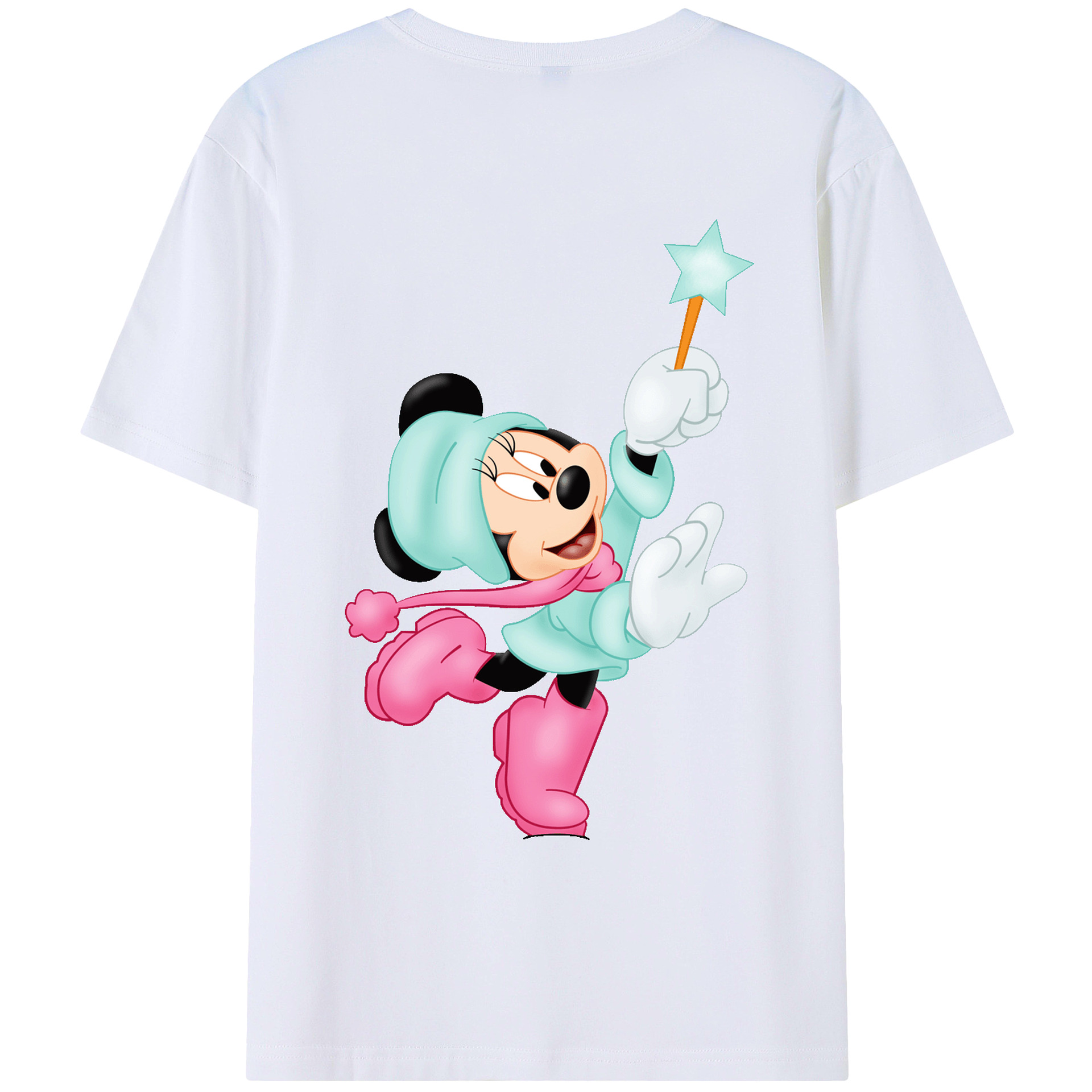 （画像用） ミッキーマウス Mickey Mouse レディース半袖Tシャツ(バックプリント)