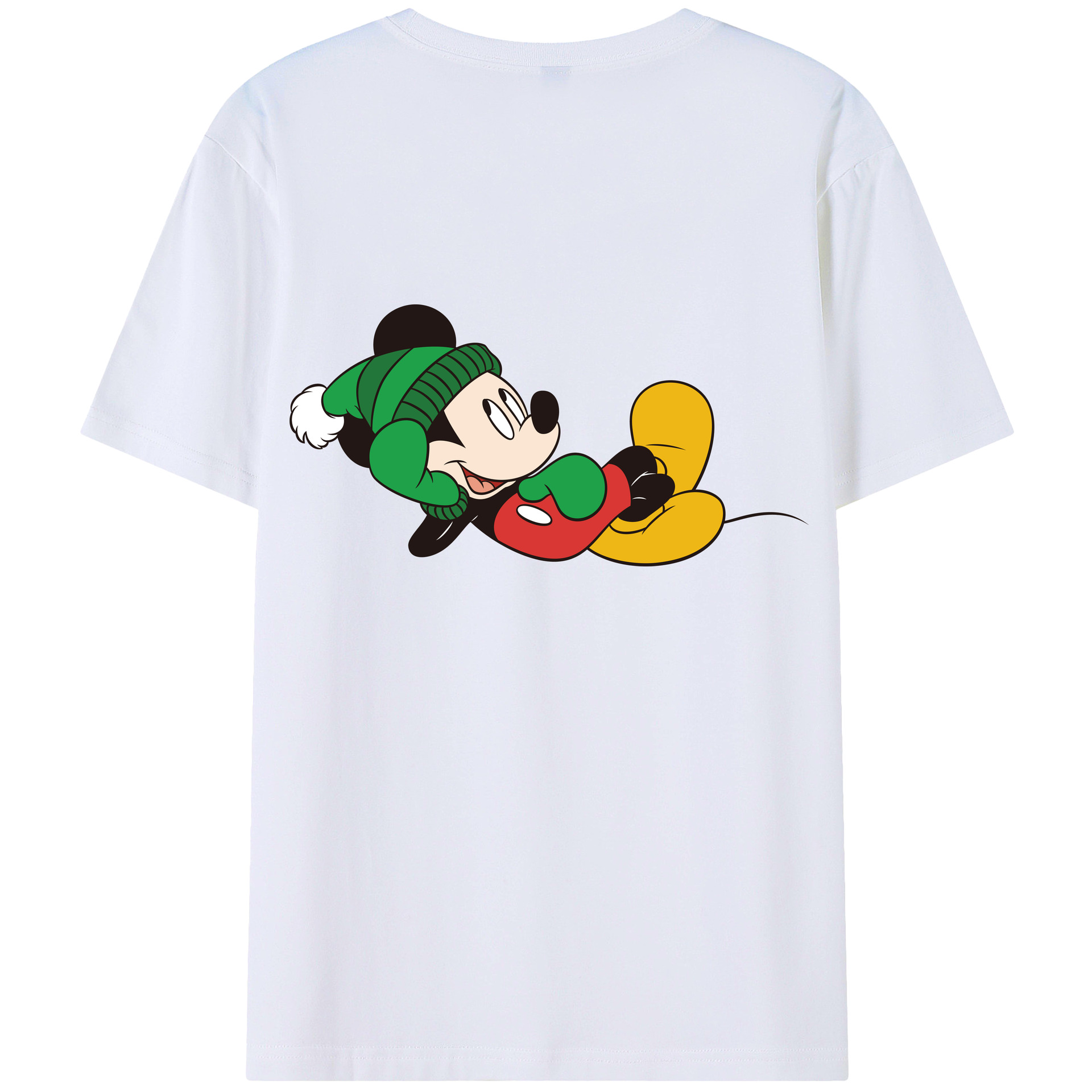 （画像用） ミッキーマウス Mickey Mouse レディース半袖Tシャツ(バックプリント)