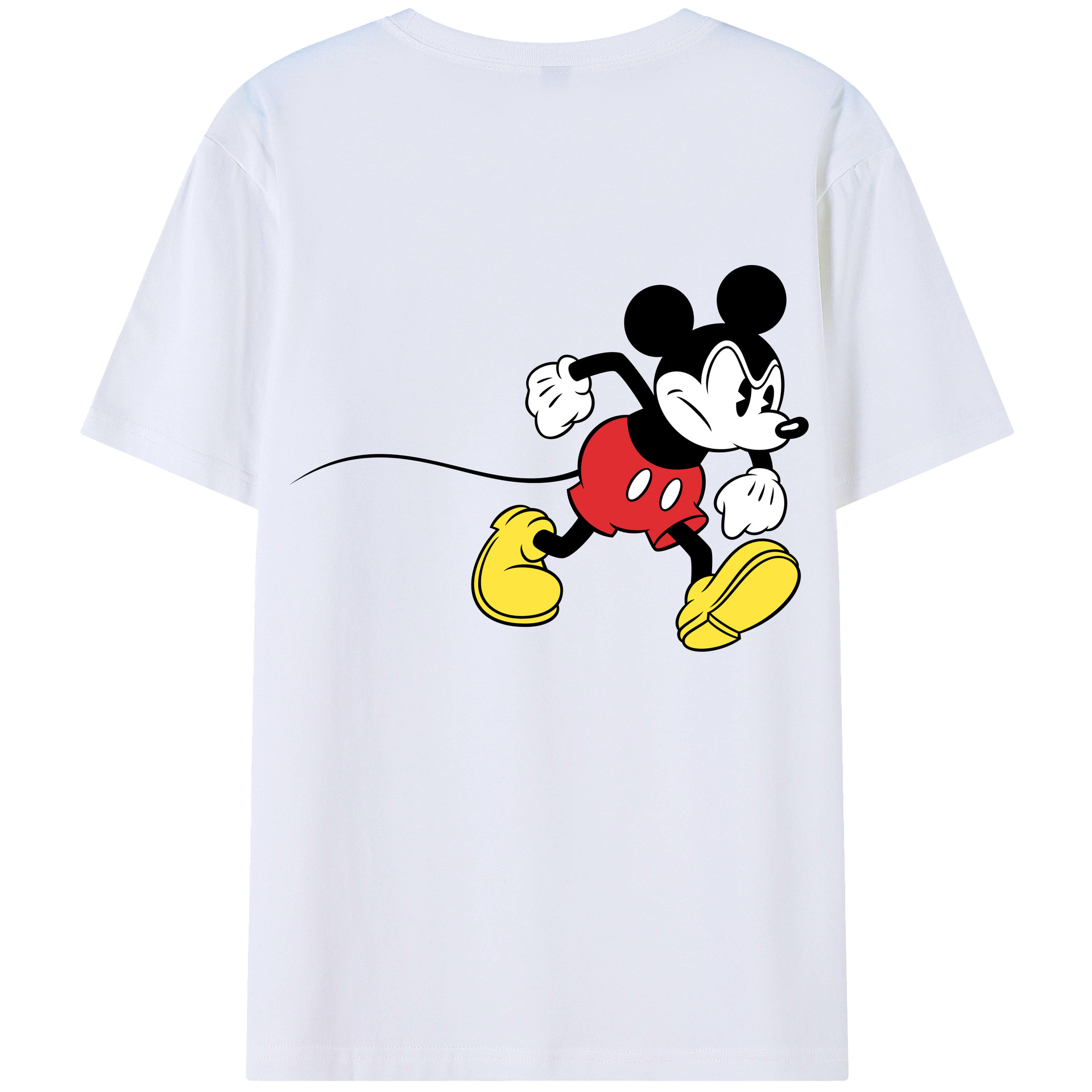 （画像用） ミッキーマウス Mickey Mouse レディース半袖Tシャツ(バックプリント)