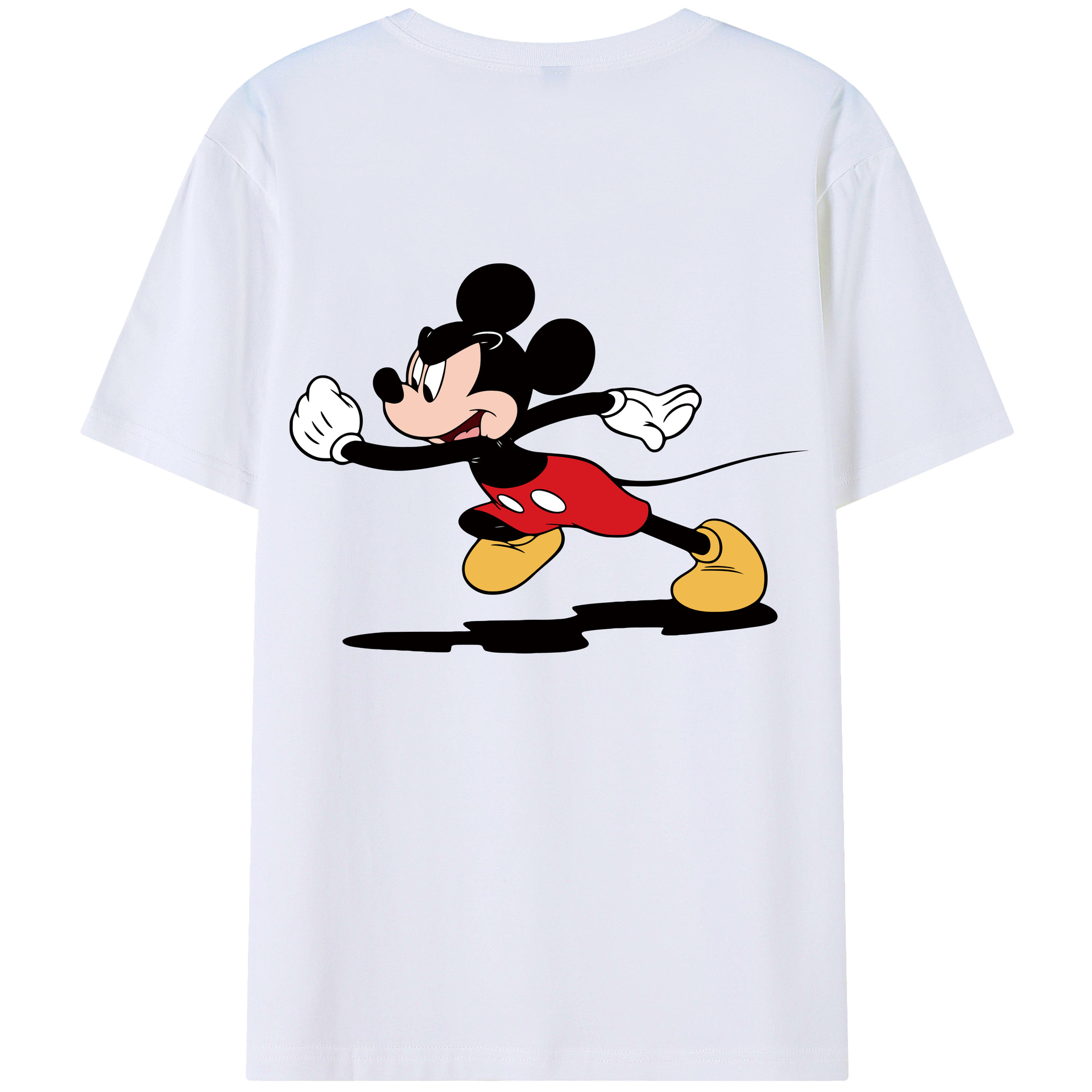 （画像用） ミッキーマウス Mickey Mouse レディース半袖Tシャツ(バックプリント)