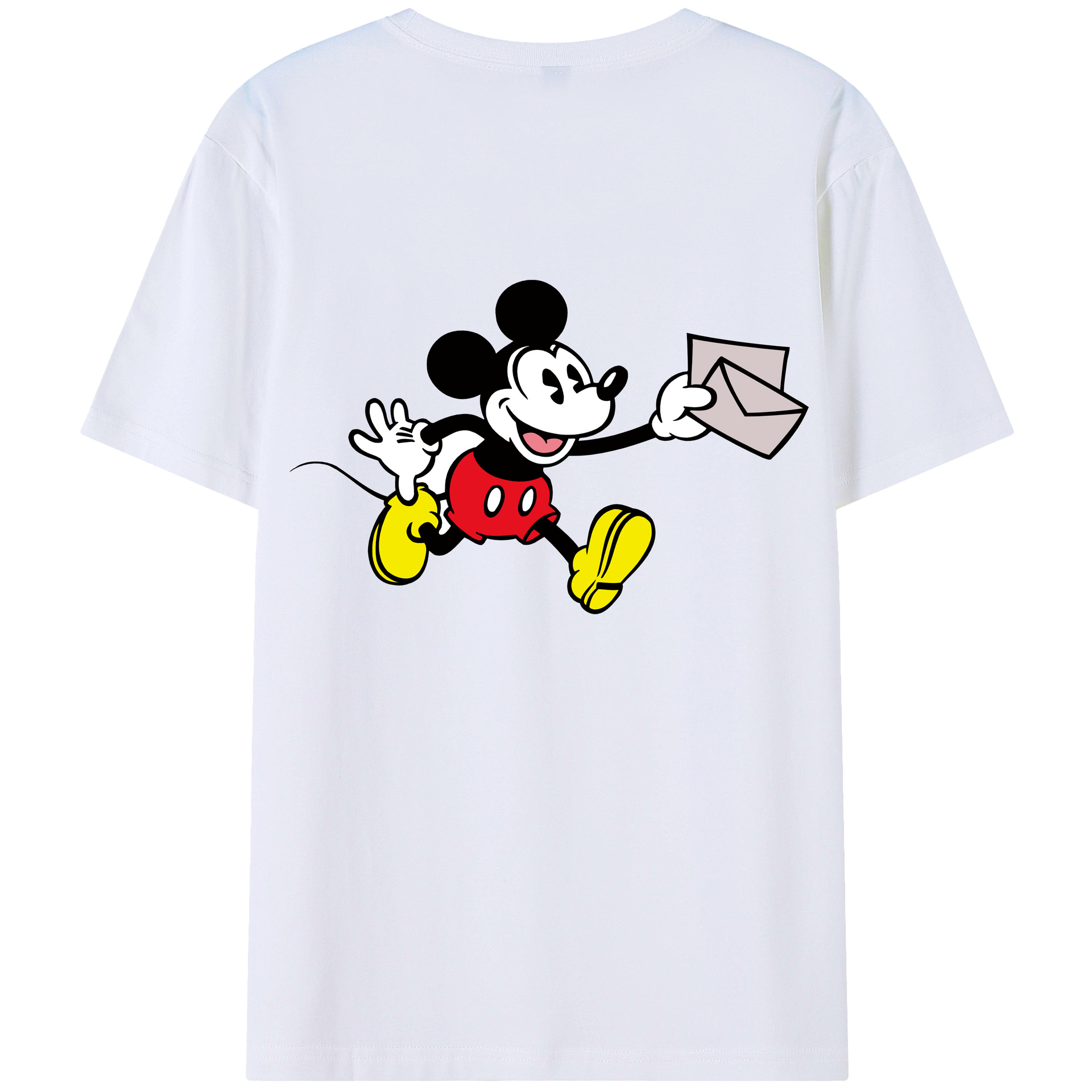 （画像用） ミッキーマウス Mickey Mouse レディース半袖Tシャツ(バックプリント)