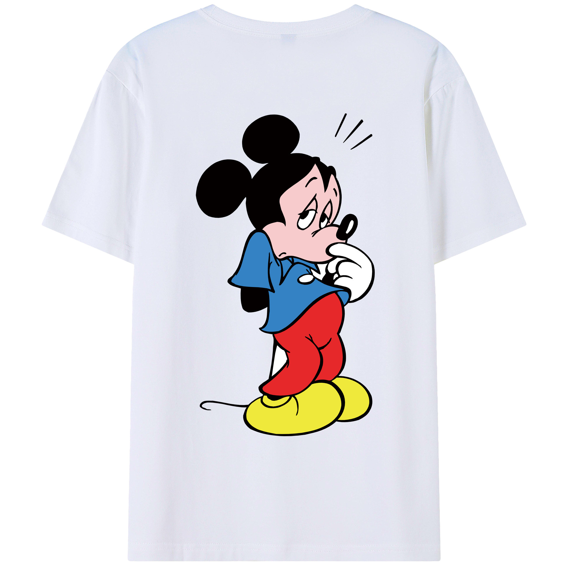 （画像用） ミッキーマウス Mickey Mouse レディース半袖Tシャツ(バックプリント)