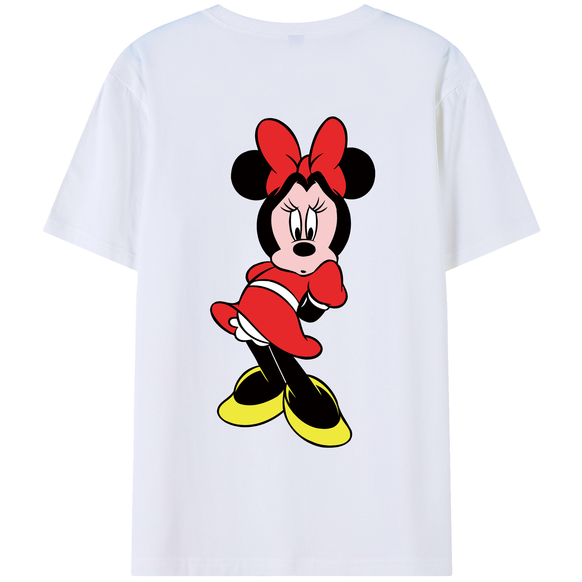 （画像用） ミッキーマウス Mickey Mouse レディース半袖Tシャツ(バックプリント)