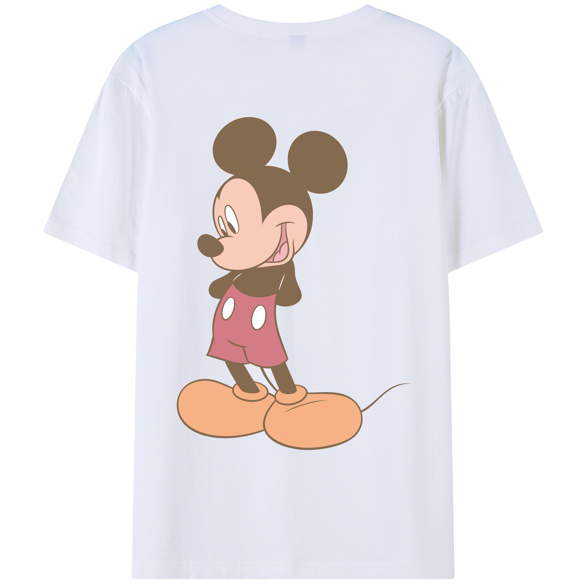 （画像用） ミッキーマウス Mickey Mouse レディース半袖Tシャツ(バックプリント)