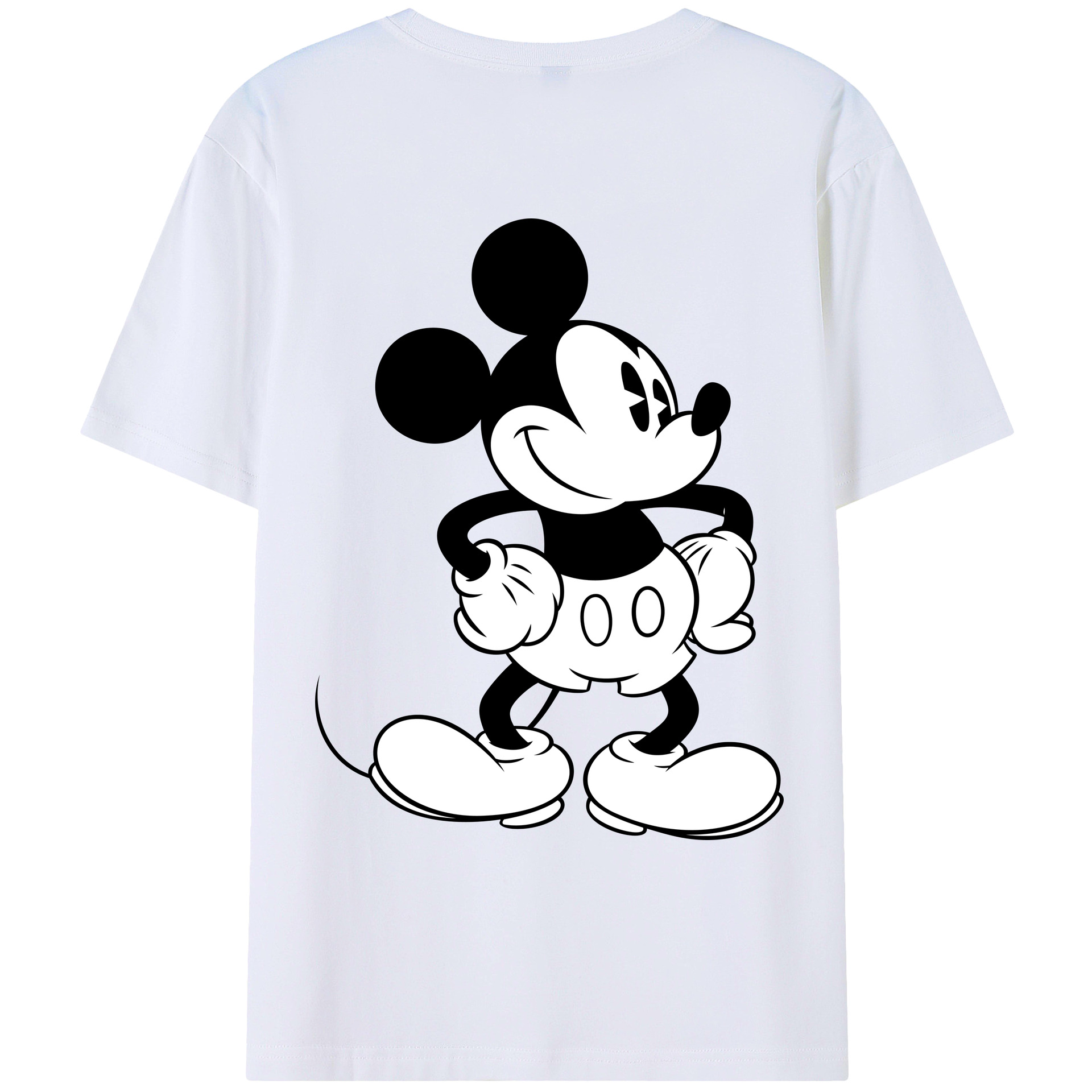 （画像用） ミッキーマウス Mickey Mouse レディース半袖Tシャツ(バックプリント)