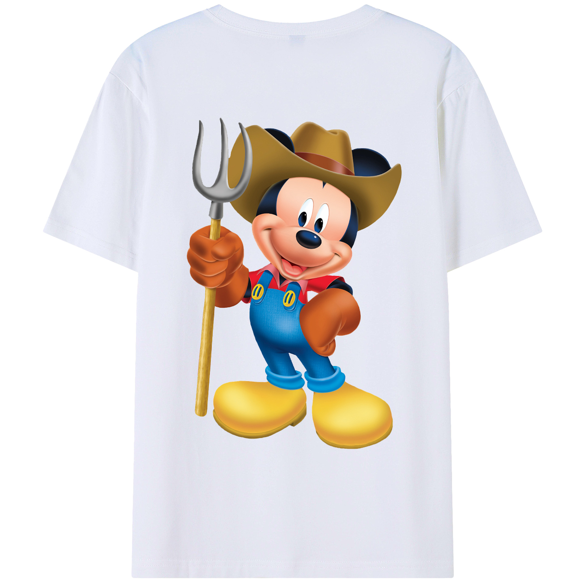（画像用） ミッキーマウス Mickey Mouse レディース半袖Tシャツ(バックプリント)