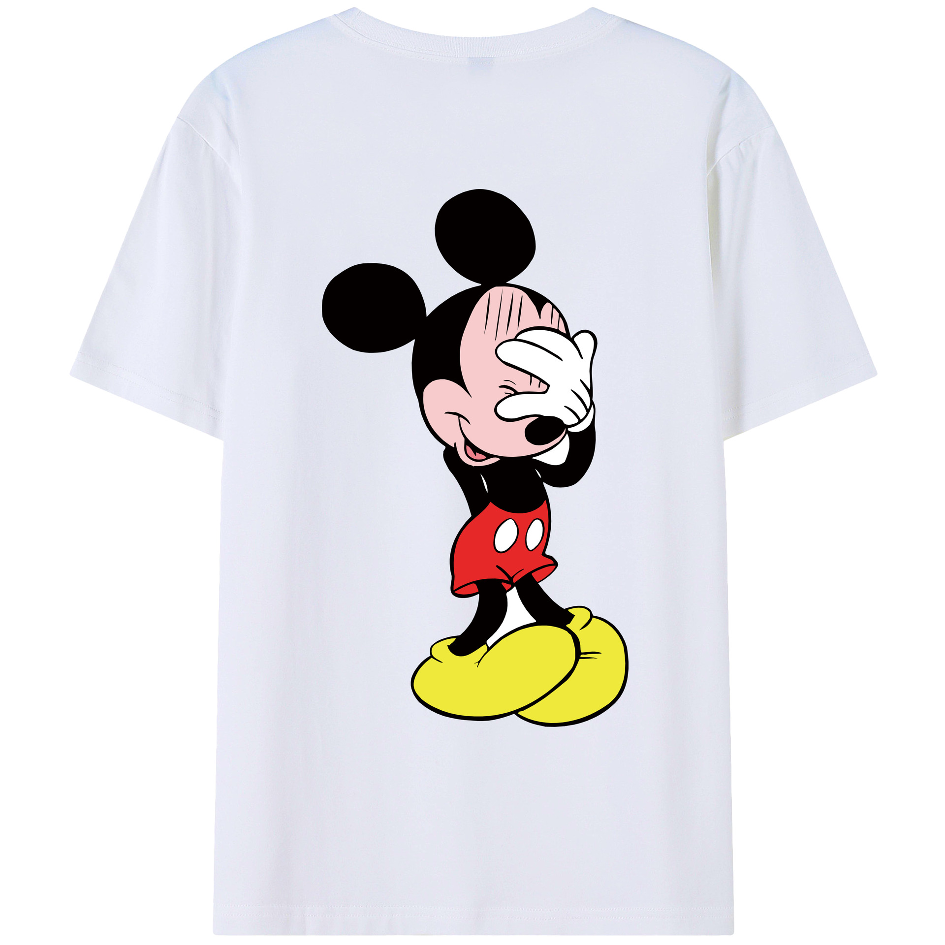 （画像用） ミッキーマウス Mickey Mouse レディース半袖Tシャツ(バックプリント)
