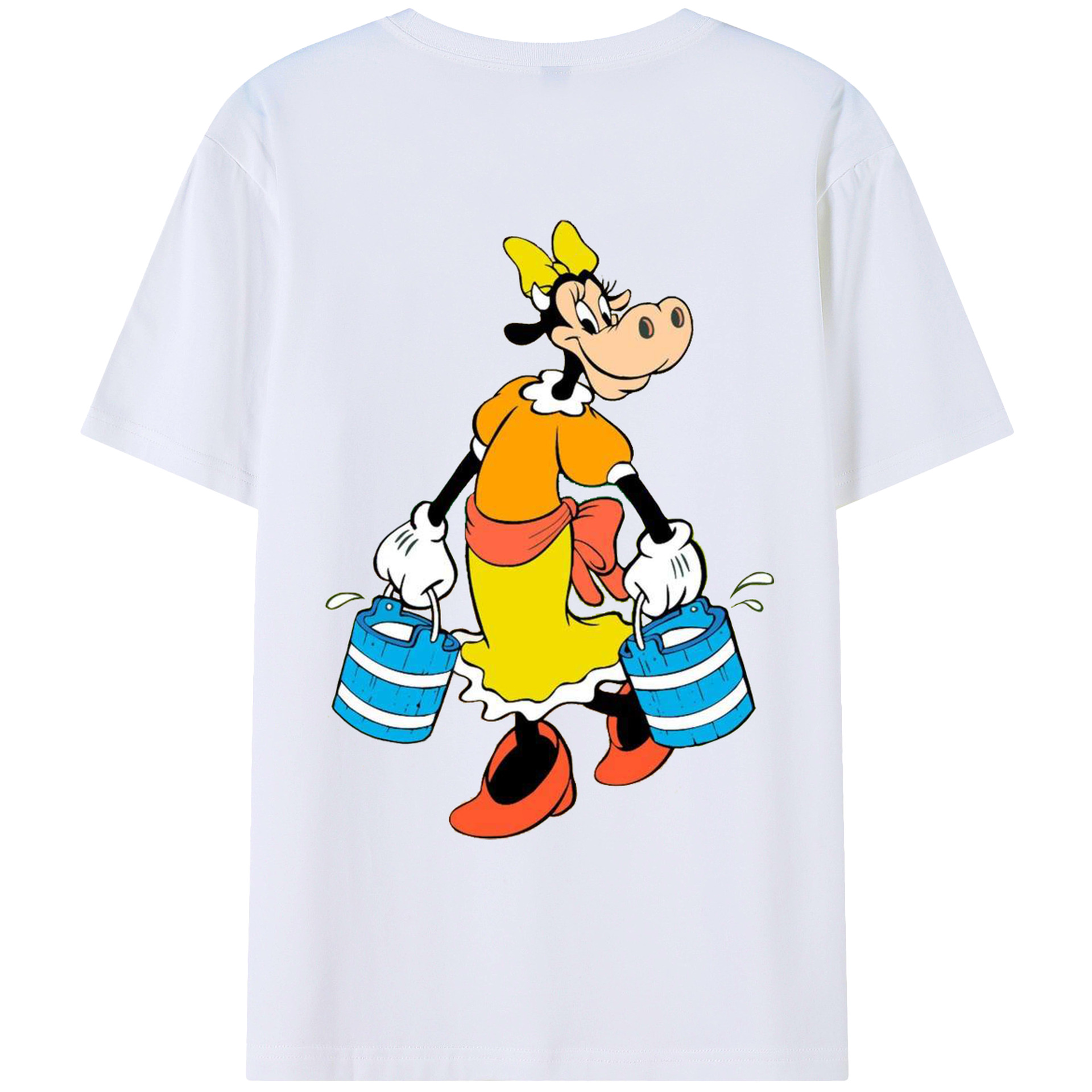 （画像用） ミッキーマウス Mickey Mouse レディース半袖Tシャツ(バックプリント)