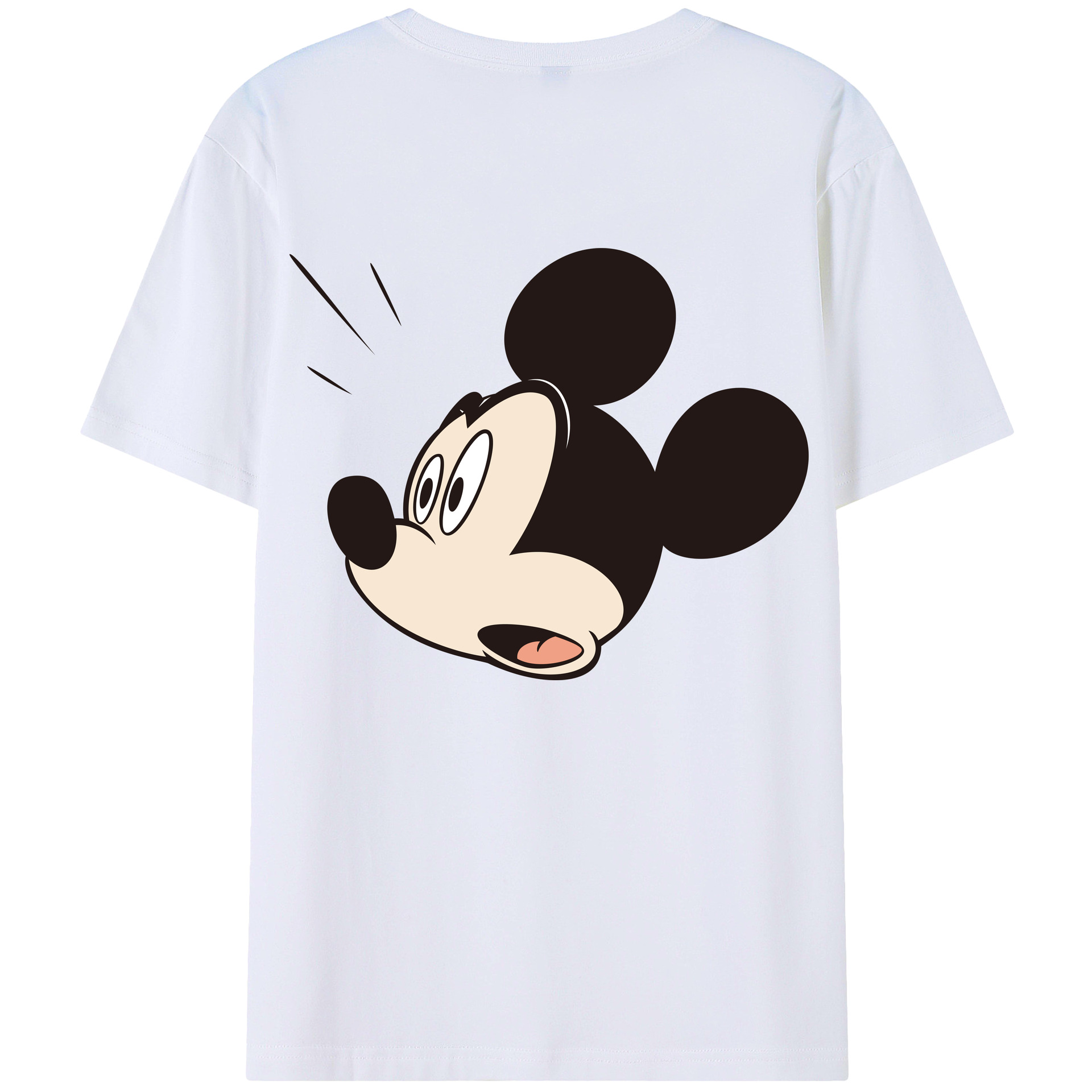 （画像用） ミッキーマウス Mickey Mouse レディース半袖Tシャツ(バックプリント)