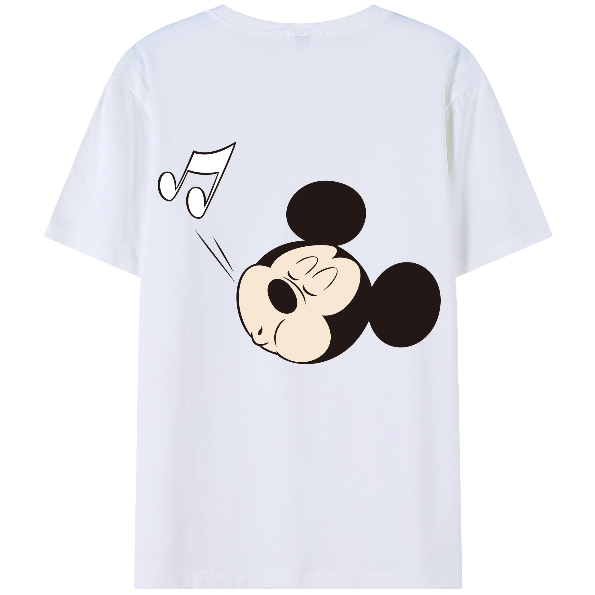 （画像用） ミッキーマウス Mickey Mouse レディース半袖Tシャツ(バックプリント)