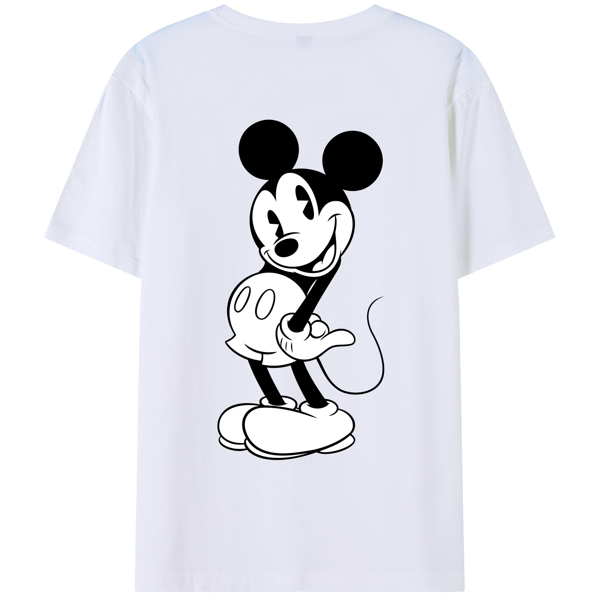 （画像用） ミッキーマウス Mickey Mouse レディース半袖Tシャツ(バックプリント)