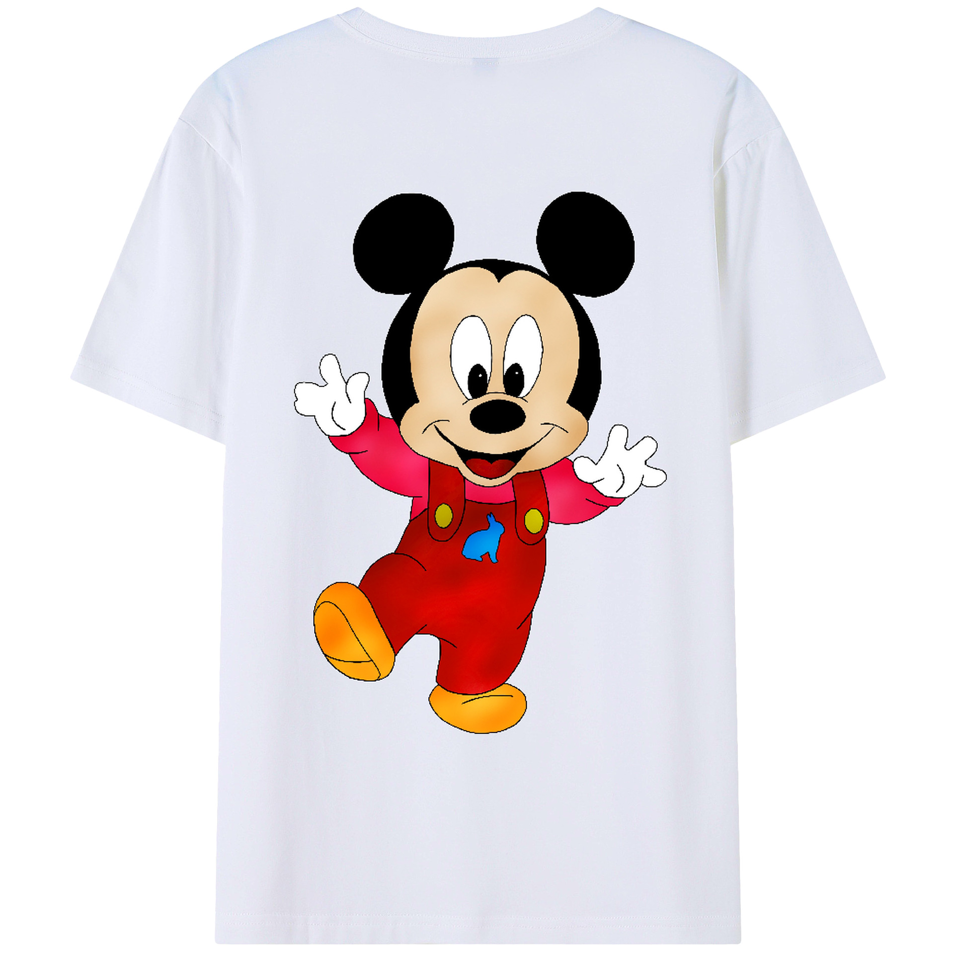 （画像用） ミッキーマウス Mickey Mouse レディース半袖Tシャツ(バックプリント)