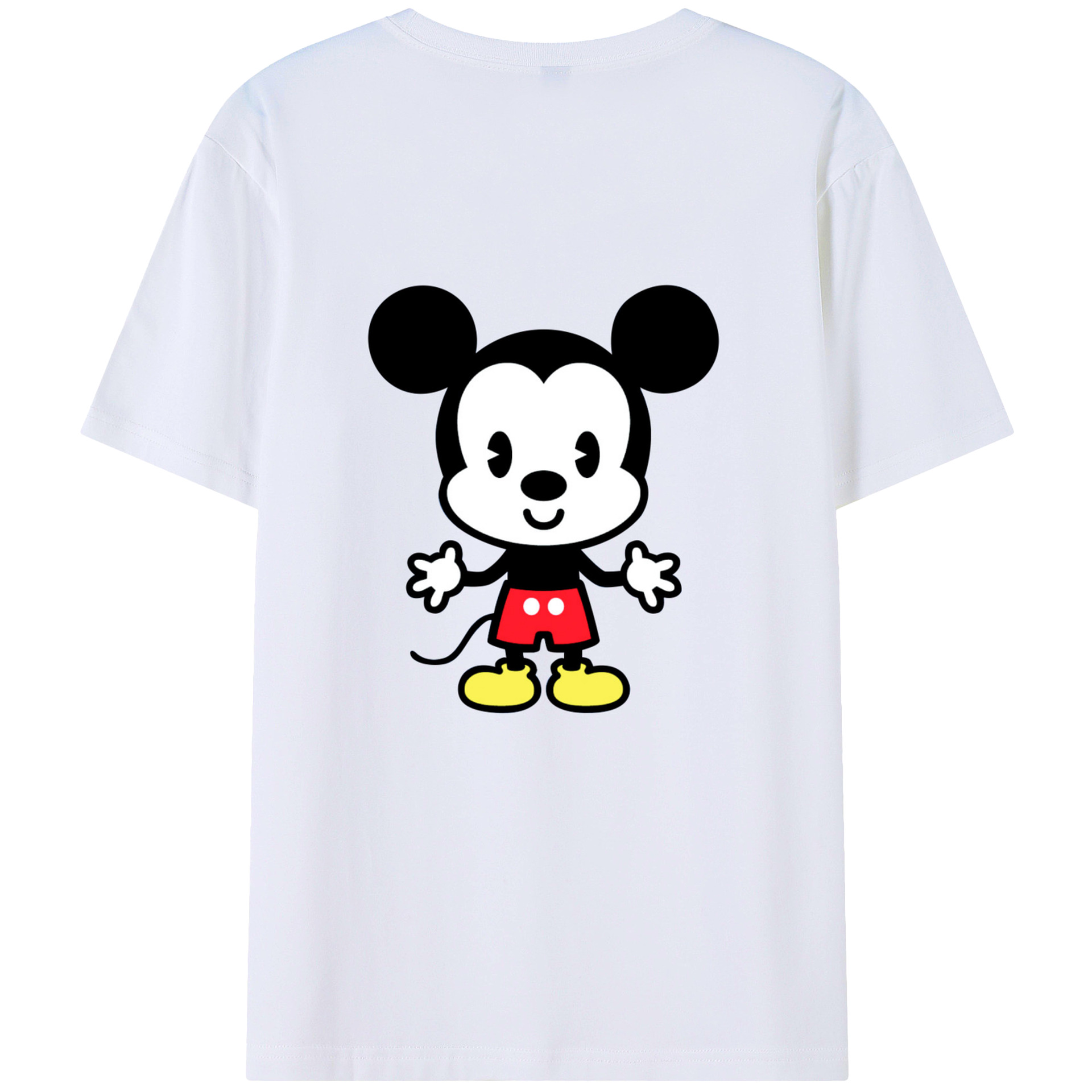 （画像用） ミッキーマウス Mickey Mouse レディース半袖Tシャツ(バックプリント)