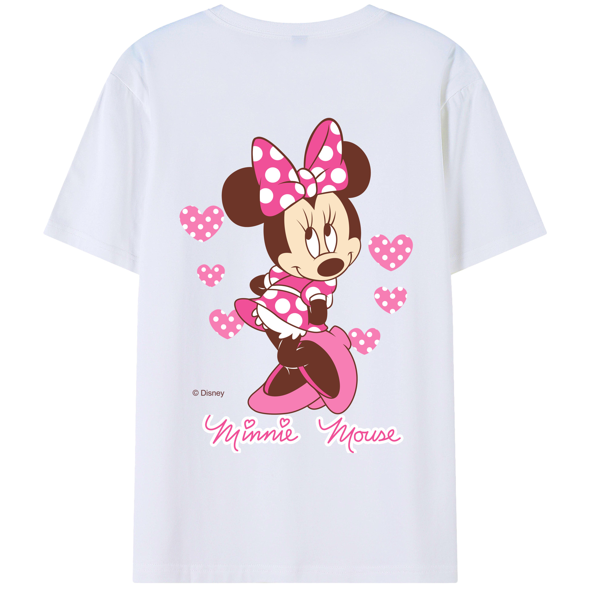 （画像用） ミッキーマウス Mickey Mouse レディース半袖Tシャツ(バックプリント)