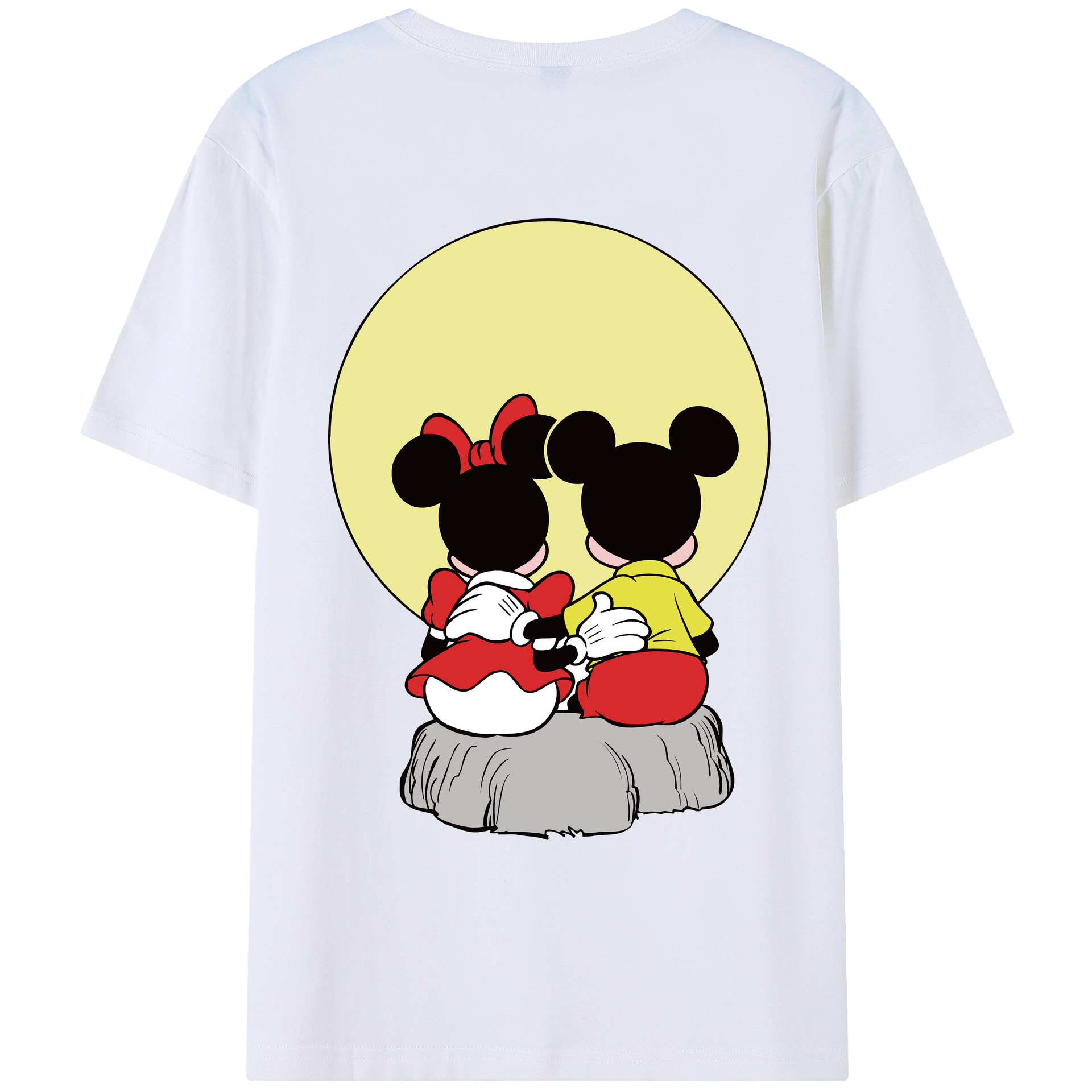 （画像用） ミッキーマウス Mickey Mouse レディース半袖Tシャツ(バックプリント)