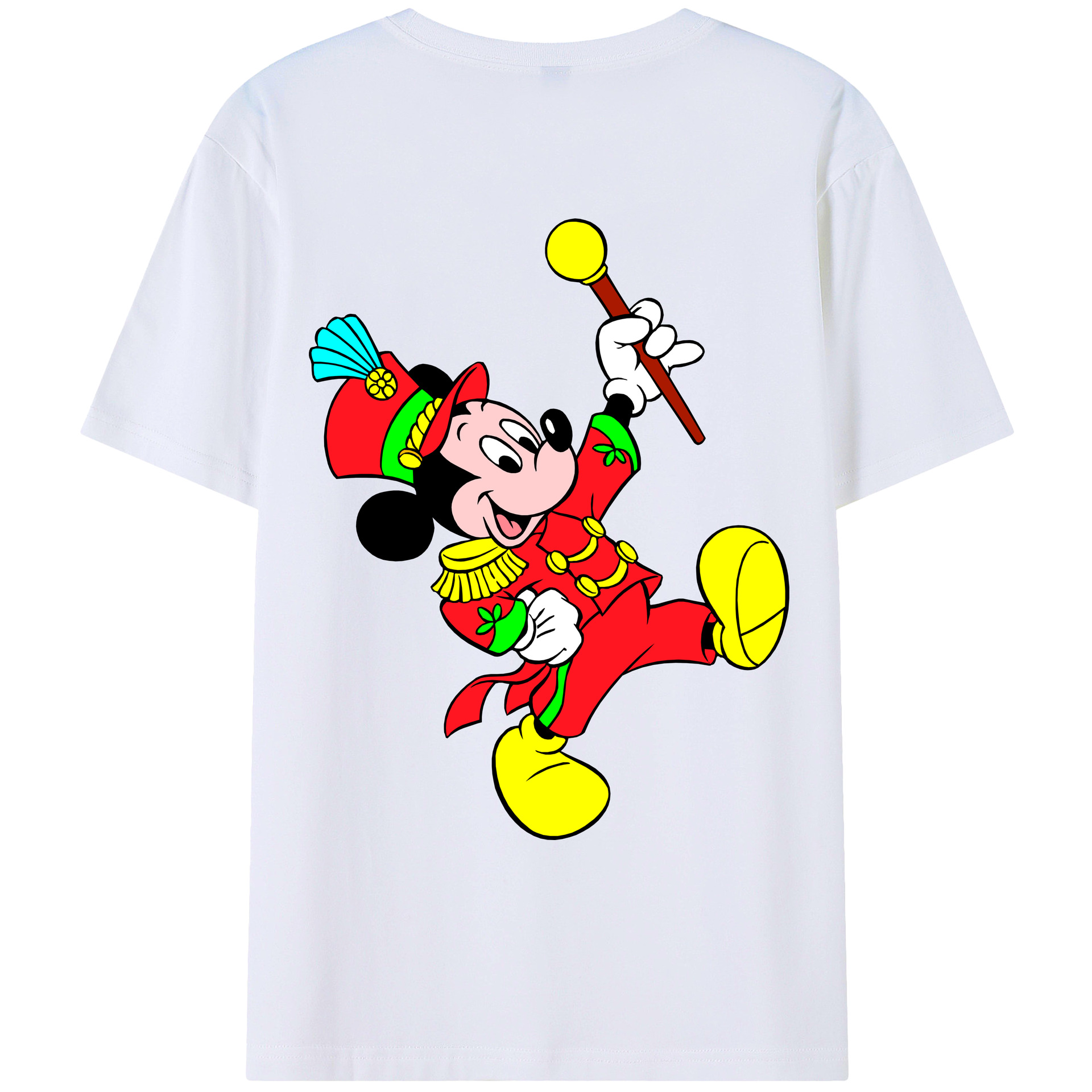 （画像用） ミッキーマウス Mickey Mouse レディース半袖Tシャツ(バックプリント)