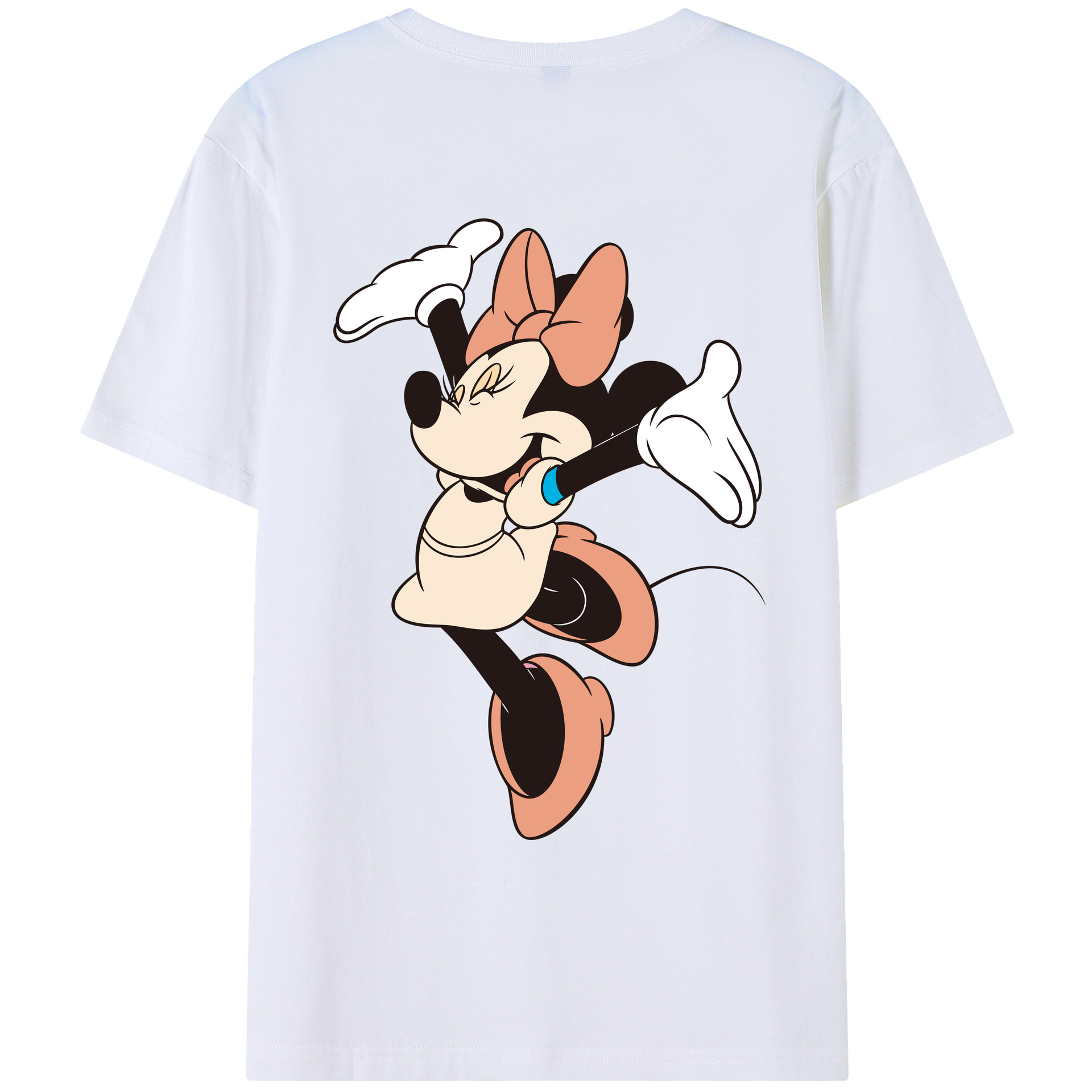 （画像用） ミッキーマウス Mickey Mouse レディース半袖Tシャツ(バックプリント)