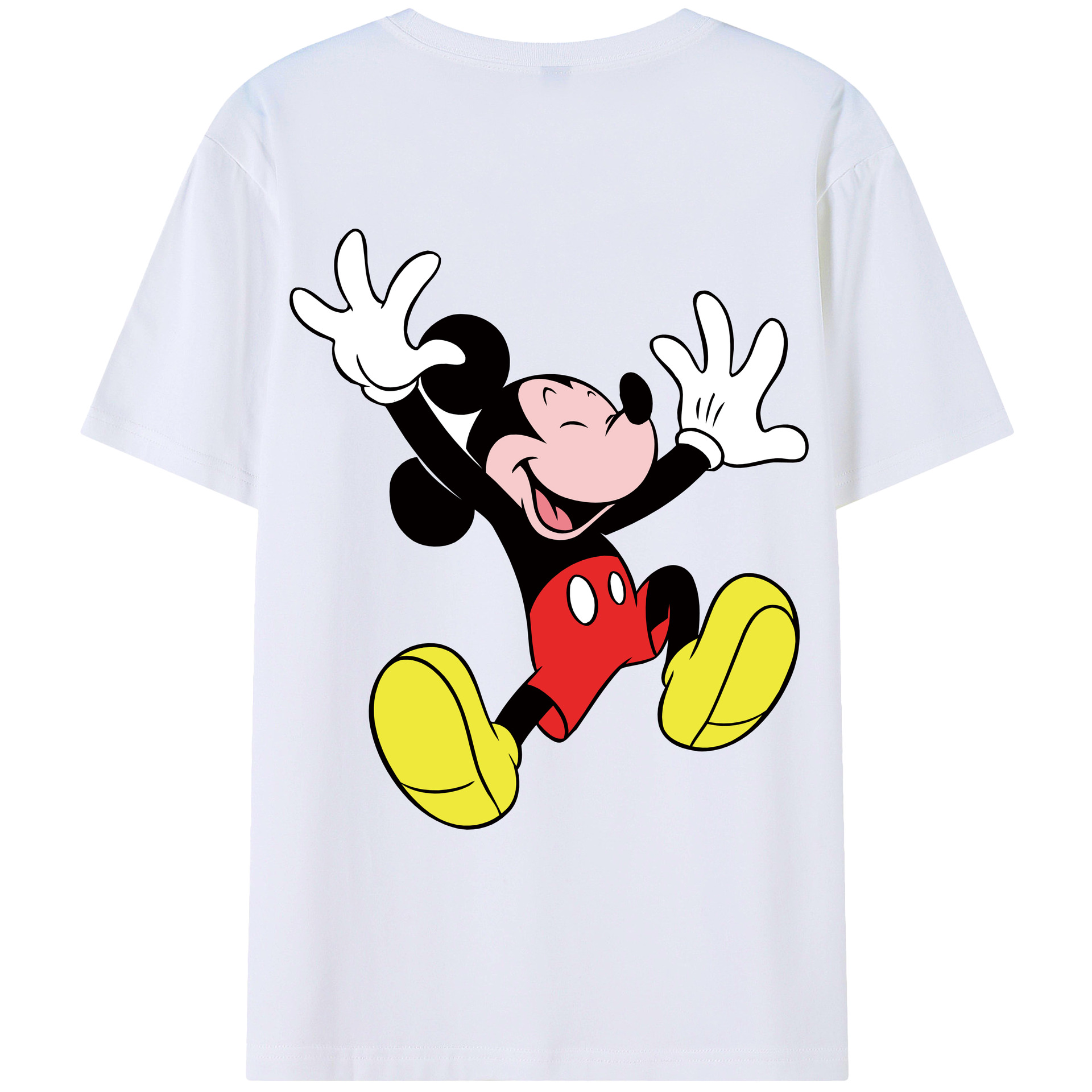（画像用） ミッキーマウス Mickey Mouse レディース半袖Tシャツ(バックプリント)