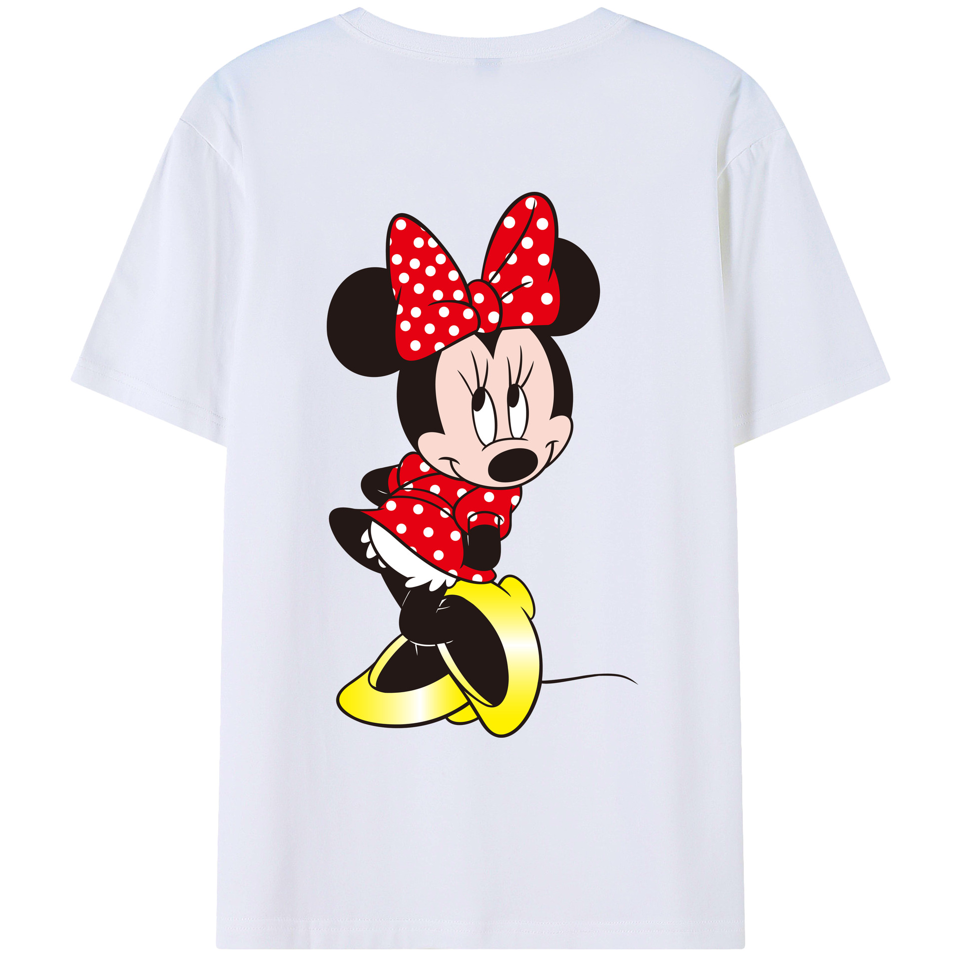 （画像用） ミッキーマウス Mickey Mouse レディース半袖Tシャツ(バックプリント)