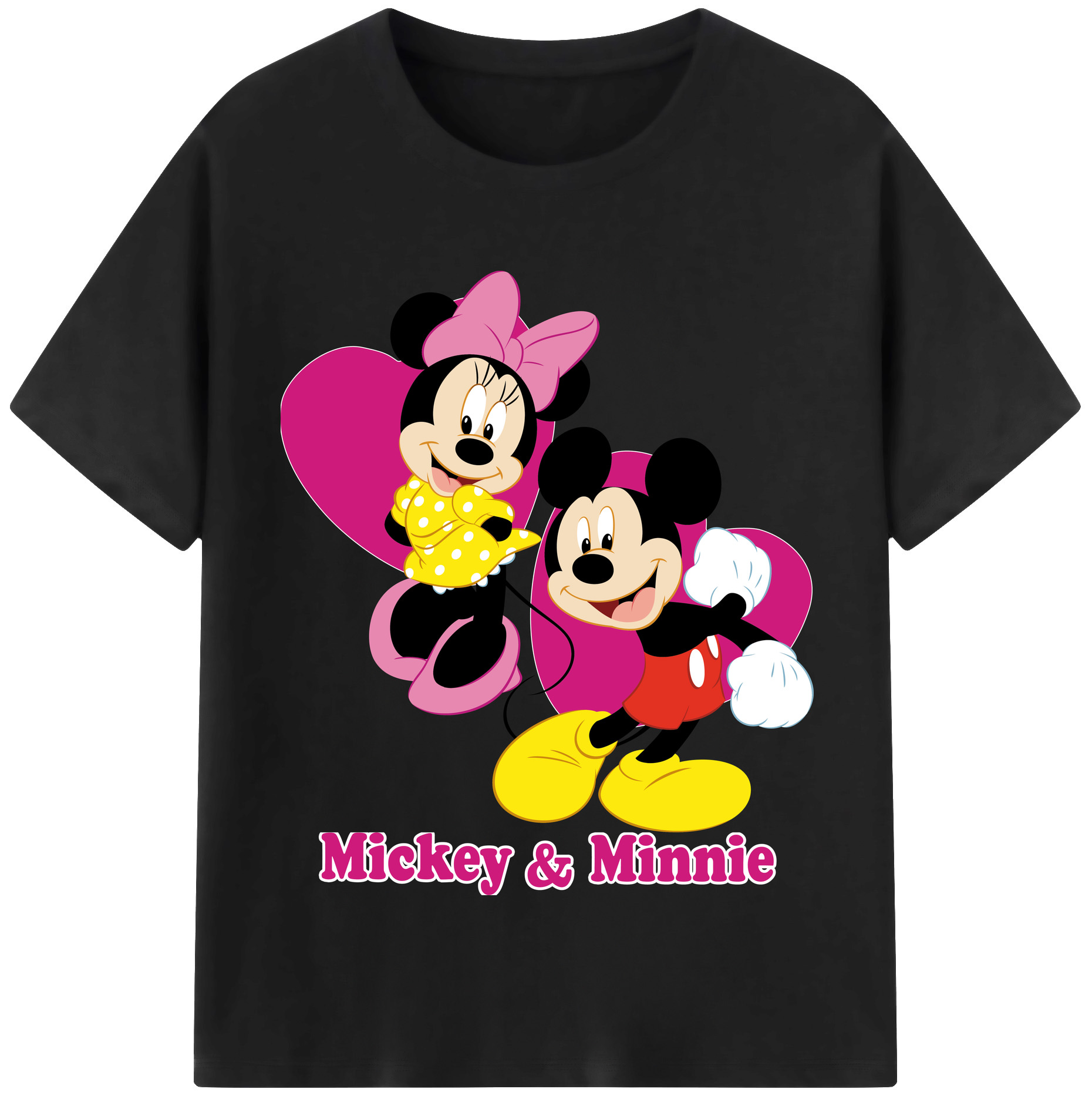 （画像用） ミッキーマウス Mickey Mouse レディースカジュアルプリントTシャツ（綿100％）