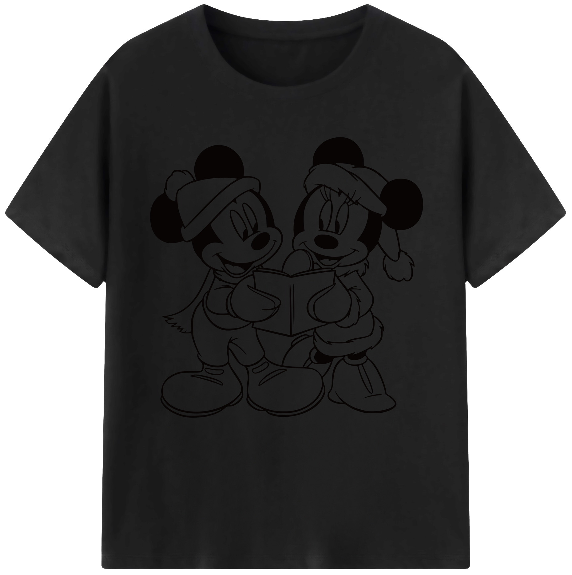 （画像用） ミッキーマウス Mickey Mouse レディースカジュアルプリントTシャツ（綿100％）