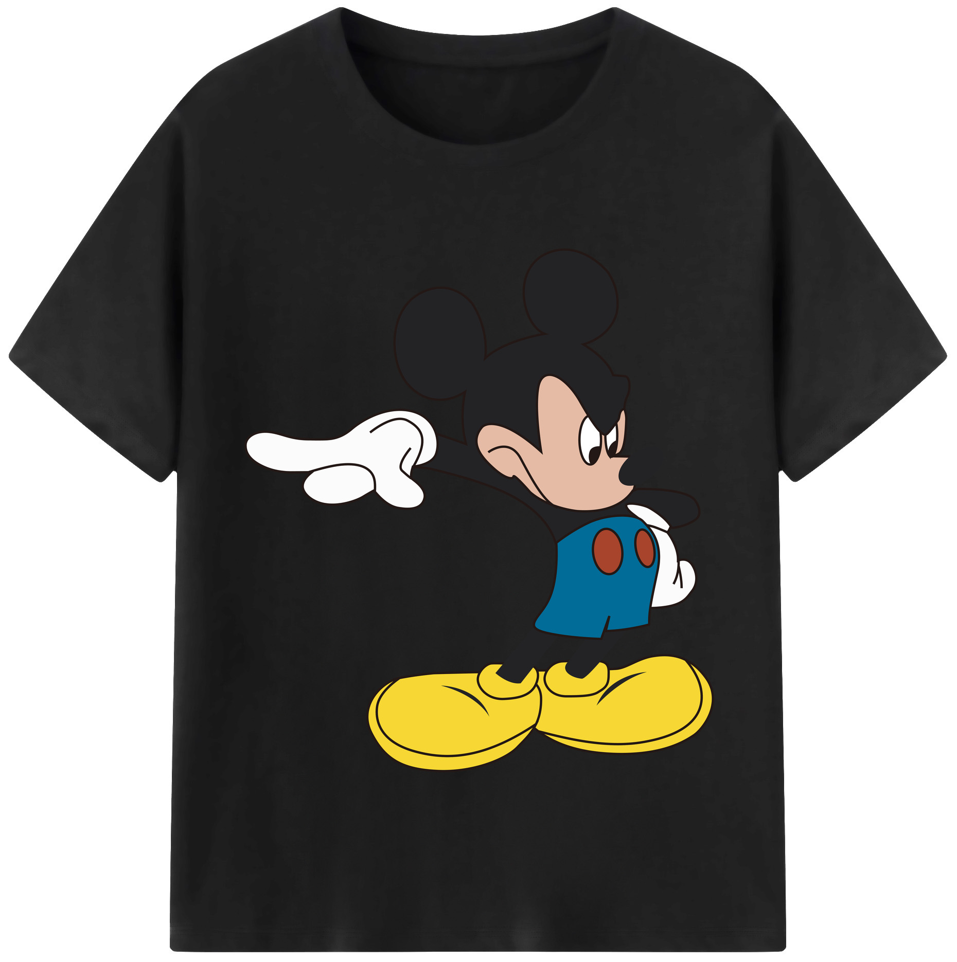 （画像用） ミッキーマウス Mickey Mouse レディースカジュアルプリントTシャツ（綿100％）