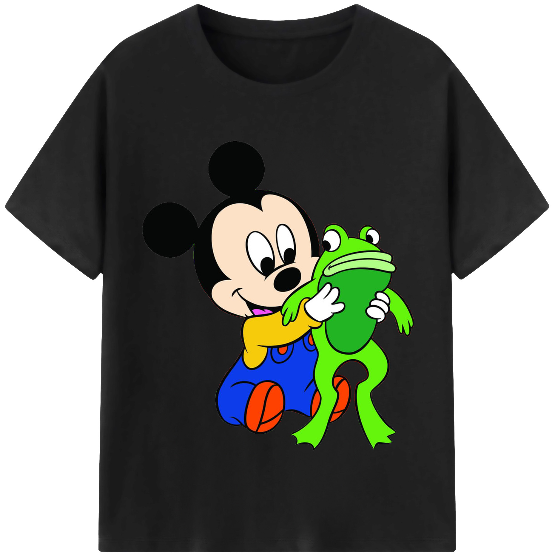 （画像用） ミッキーマウス Mickey Mouse レディースカジュアルプリントTシャツ（綿100％）
