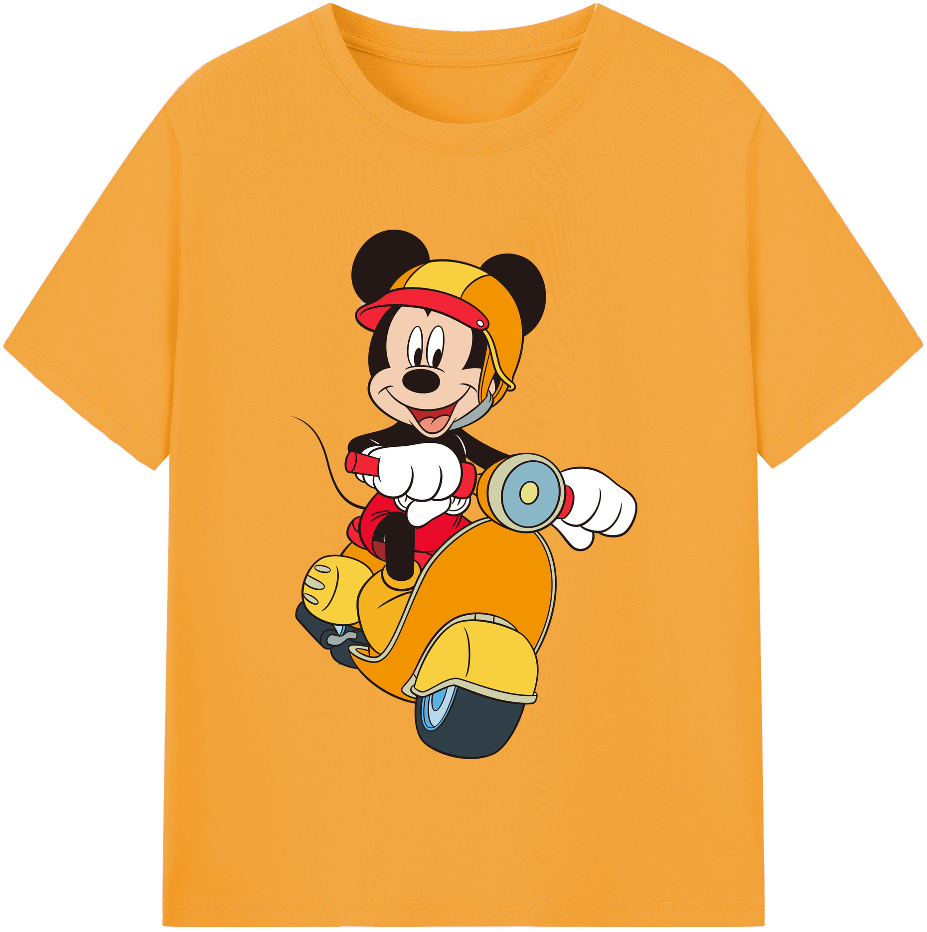 （画像用） ミッキーマウス Mickey Mouse レディースカジュアルプリントTシャツ（綿100％）