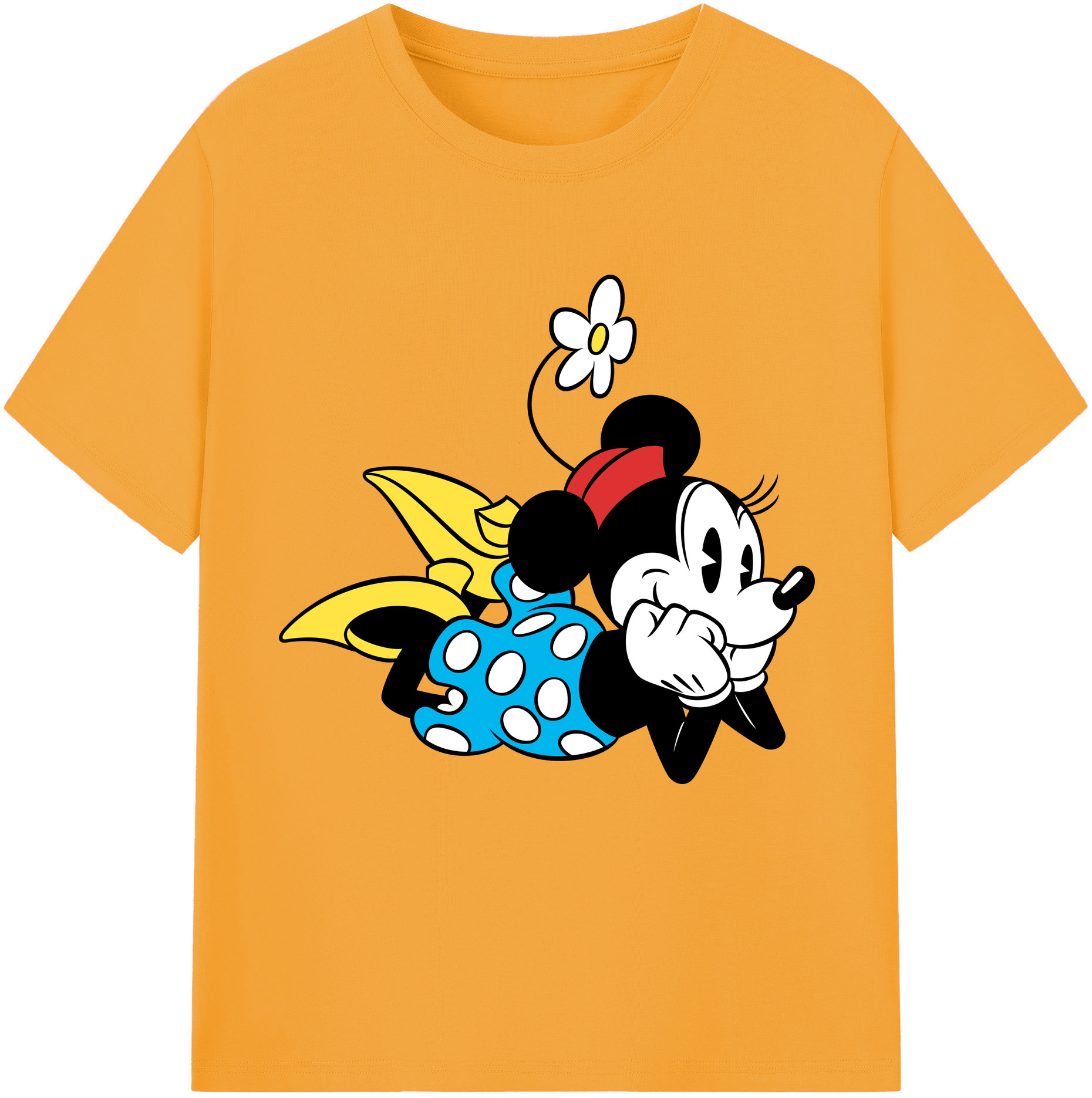 （画像用） ミッキーマウス Mickey Mouse レディースカジュアルプリントTシャツ（綿100％）