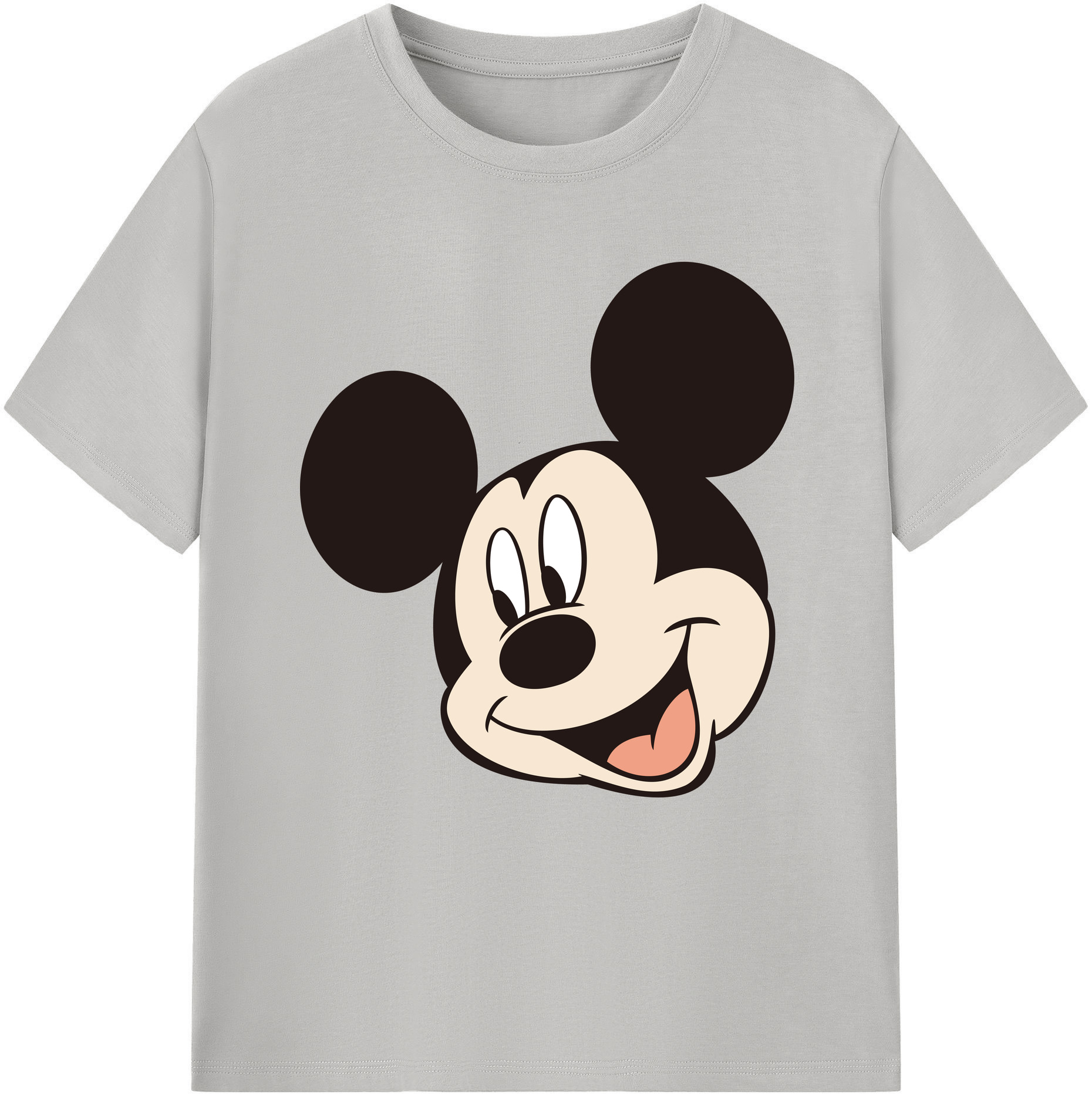 （画像用） ミッキーマウス Mickey Mouse レディースカジュアルプリントTシャツ（綿100％）