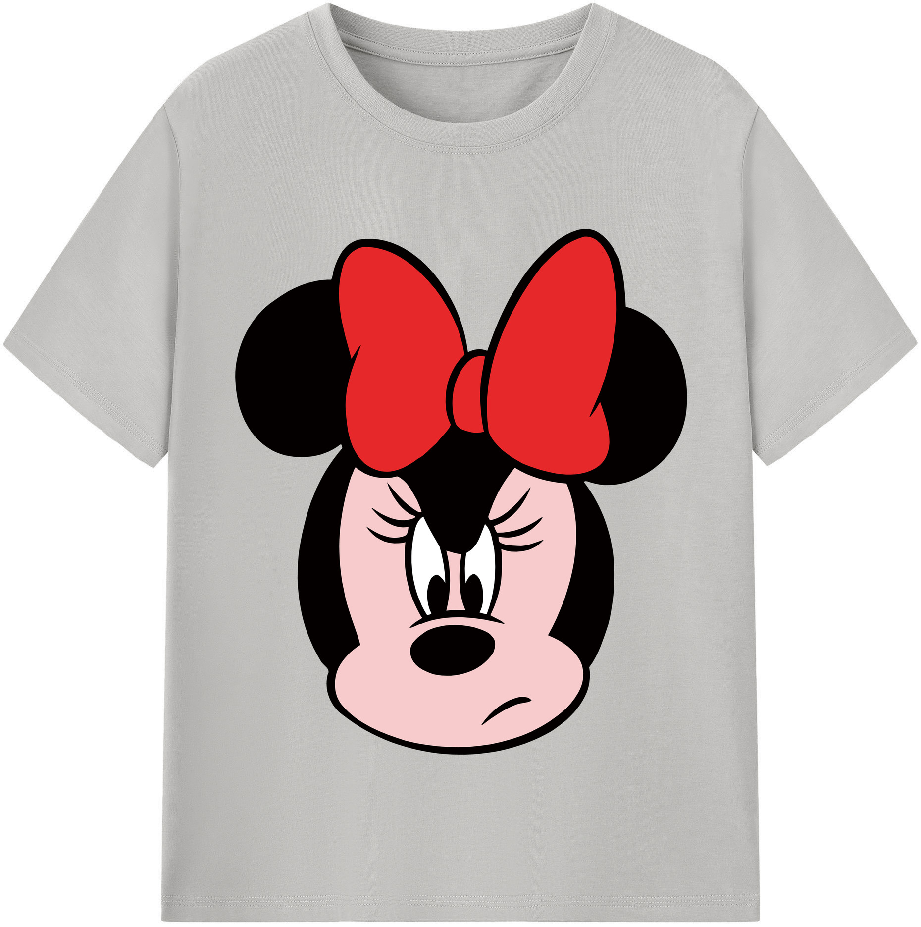 （画像用） ミッキーマウス Mickey Mouse レディースカジュアルプリントTシャツ（綿100％）