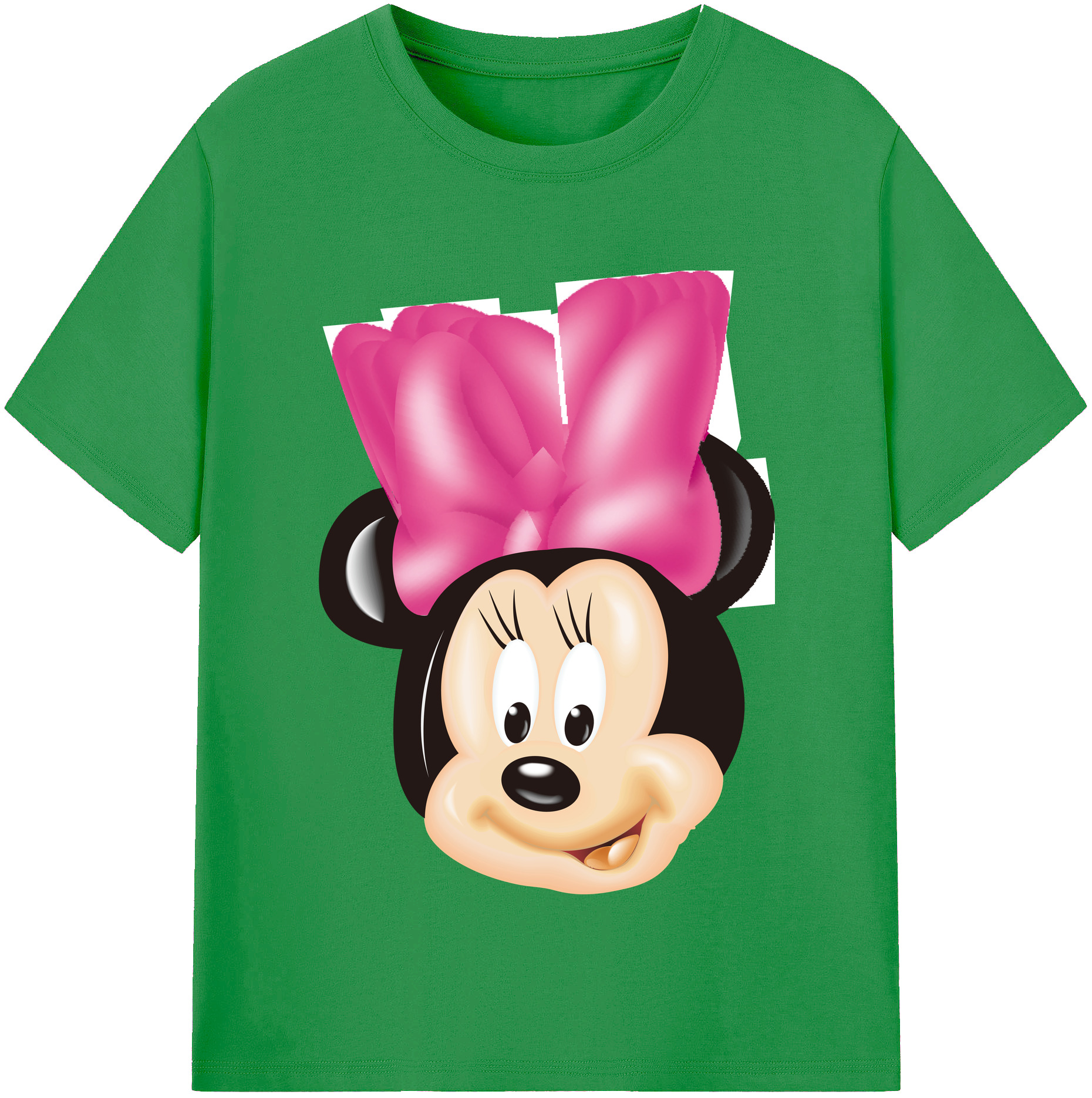 （画像用） ミッキーマウス Mickey Mouse レディースカジュアルプリントTシャツ（綿100％）