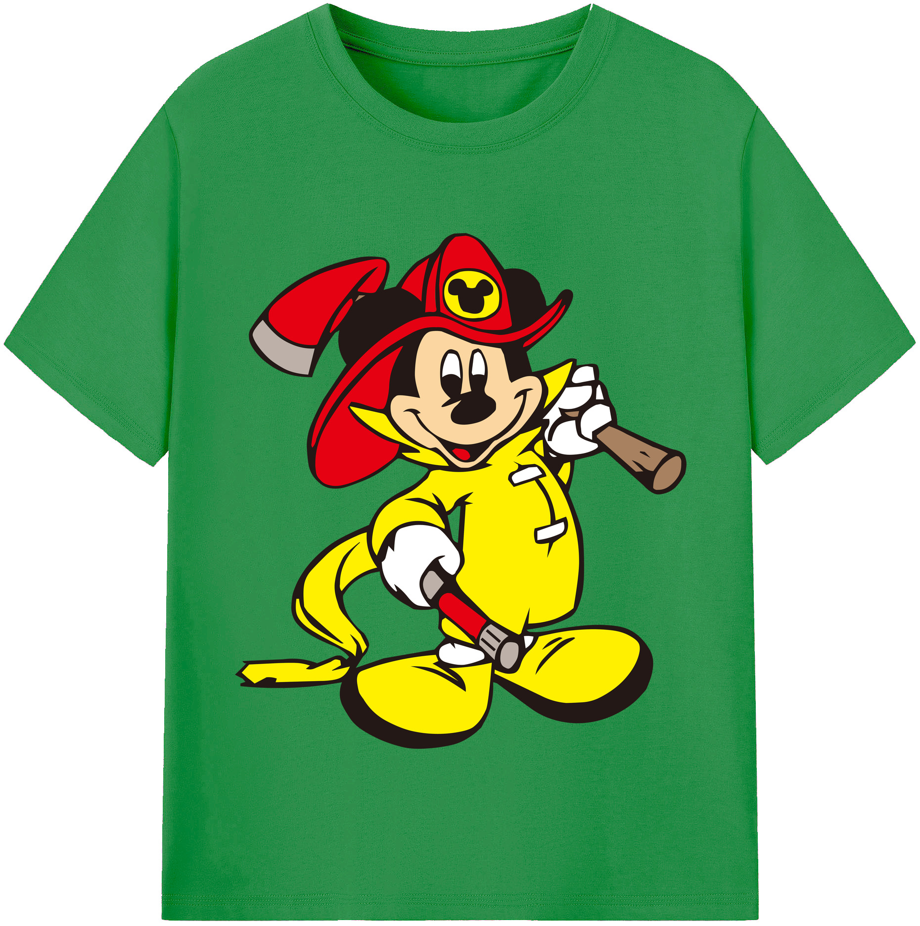 （画像用） ミッキーマウス Mickey Mouse レディースカジュアルプリントTシャツ（綿100％）