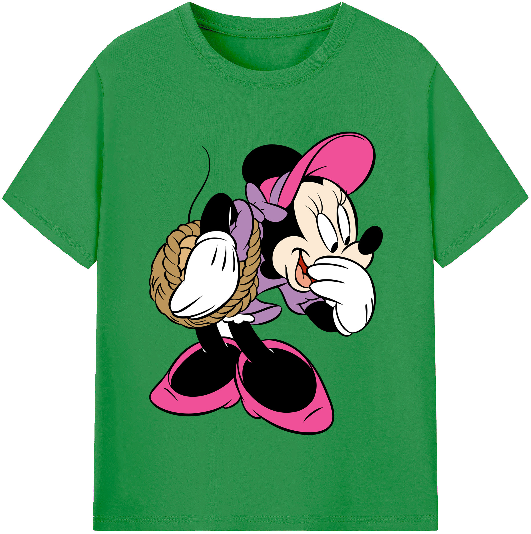 （画像用） ミッキーマウス Mickey Mouse レディースカジュアルプリントTシャツ（綿100％）